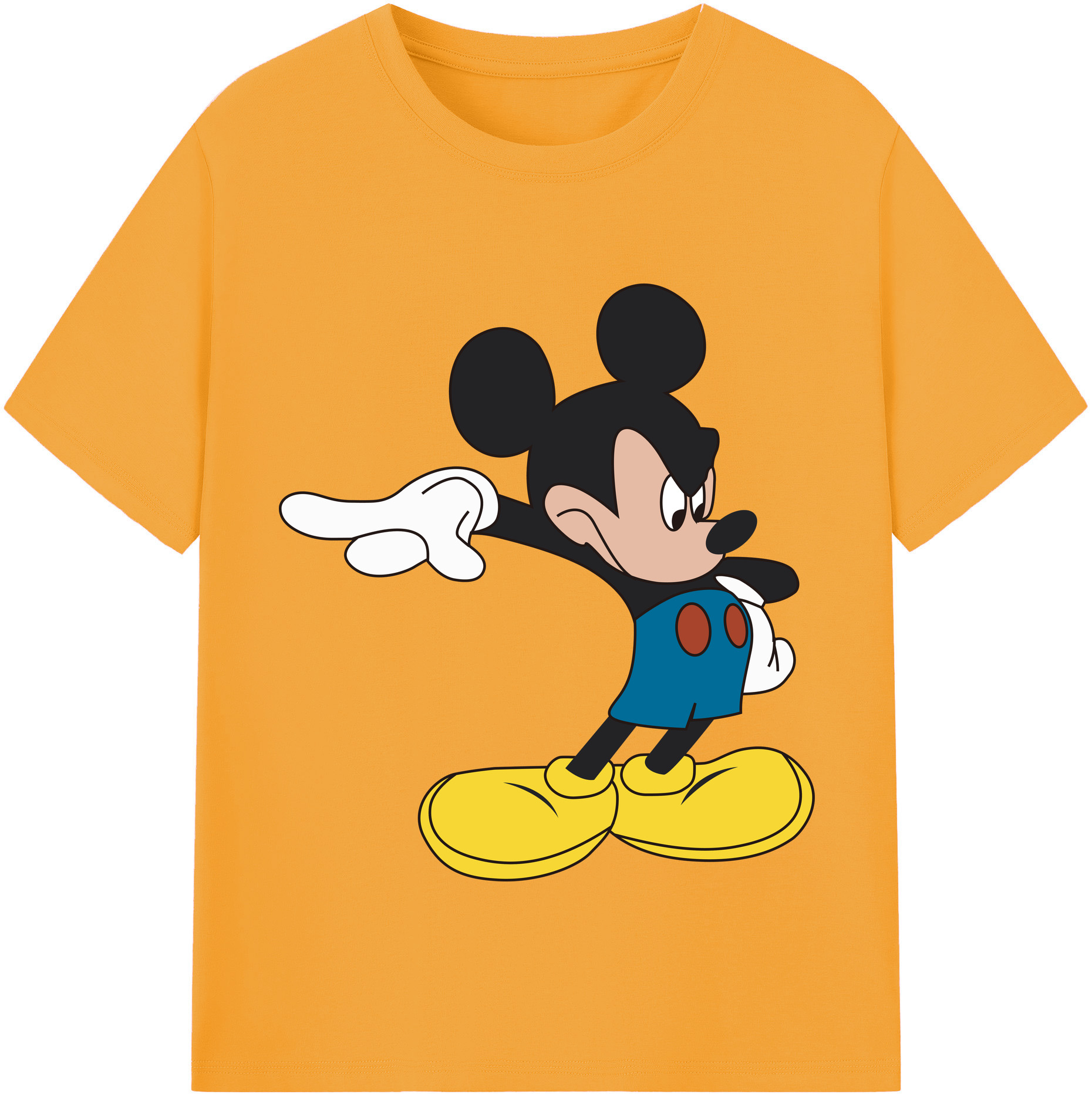 （画像用） ミッキーマウス Mickey Mouse 綿100％半袖Tシャツ（フロントプリント）