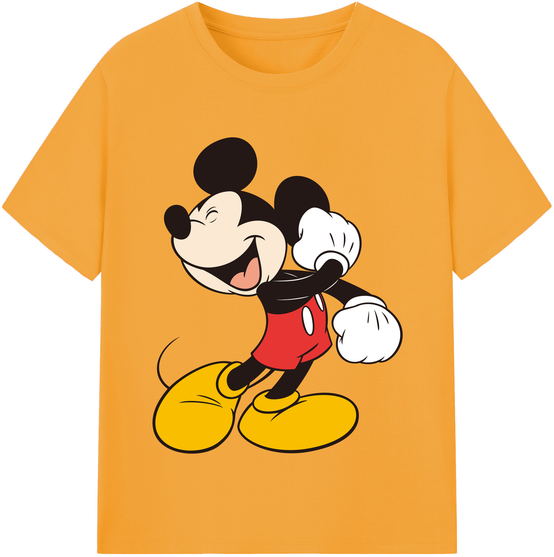 （画像用） ミッキーマウス Mickey Mouse 綿100％半袖Tシャツ（フロントプリント）