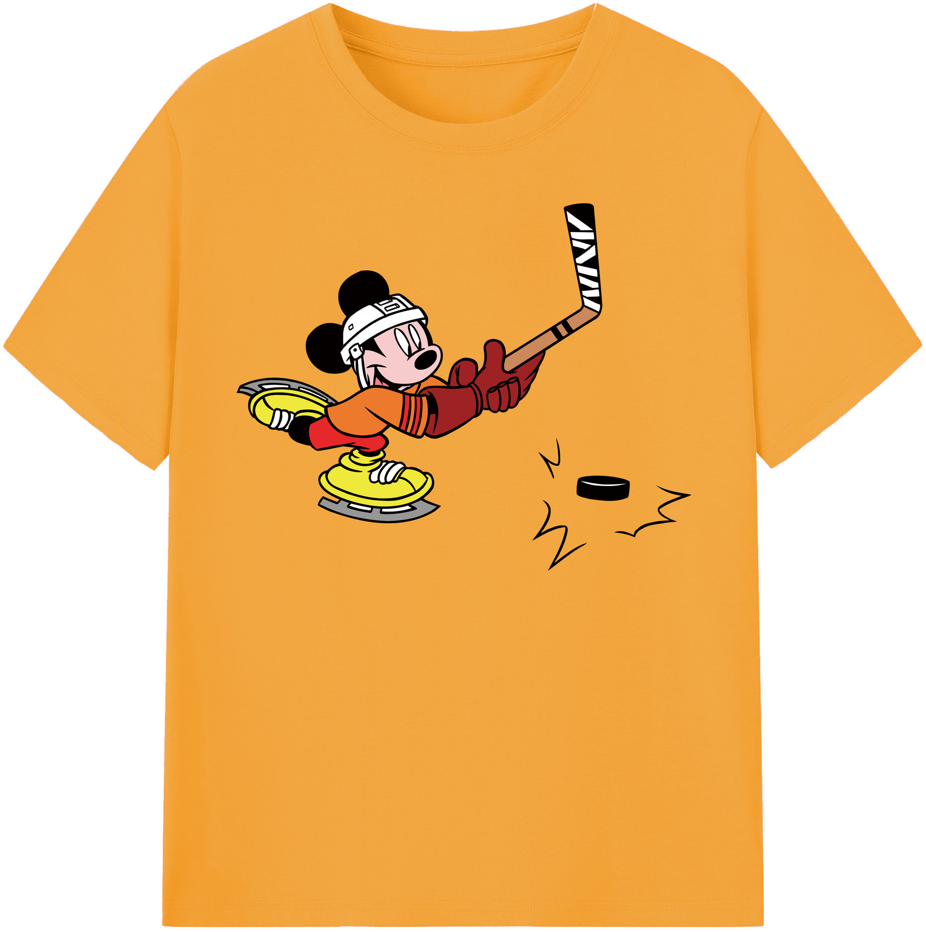 （画像用） ミッキーマウス Mickey Mouse 綿100％半袖Tシャツ（フロントプリント）