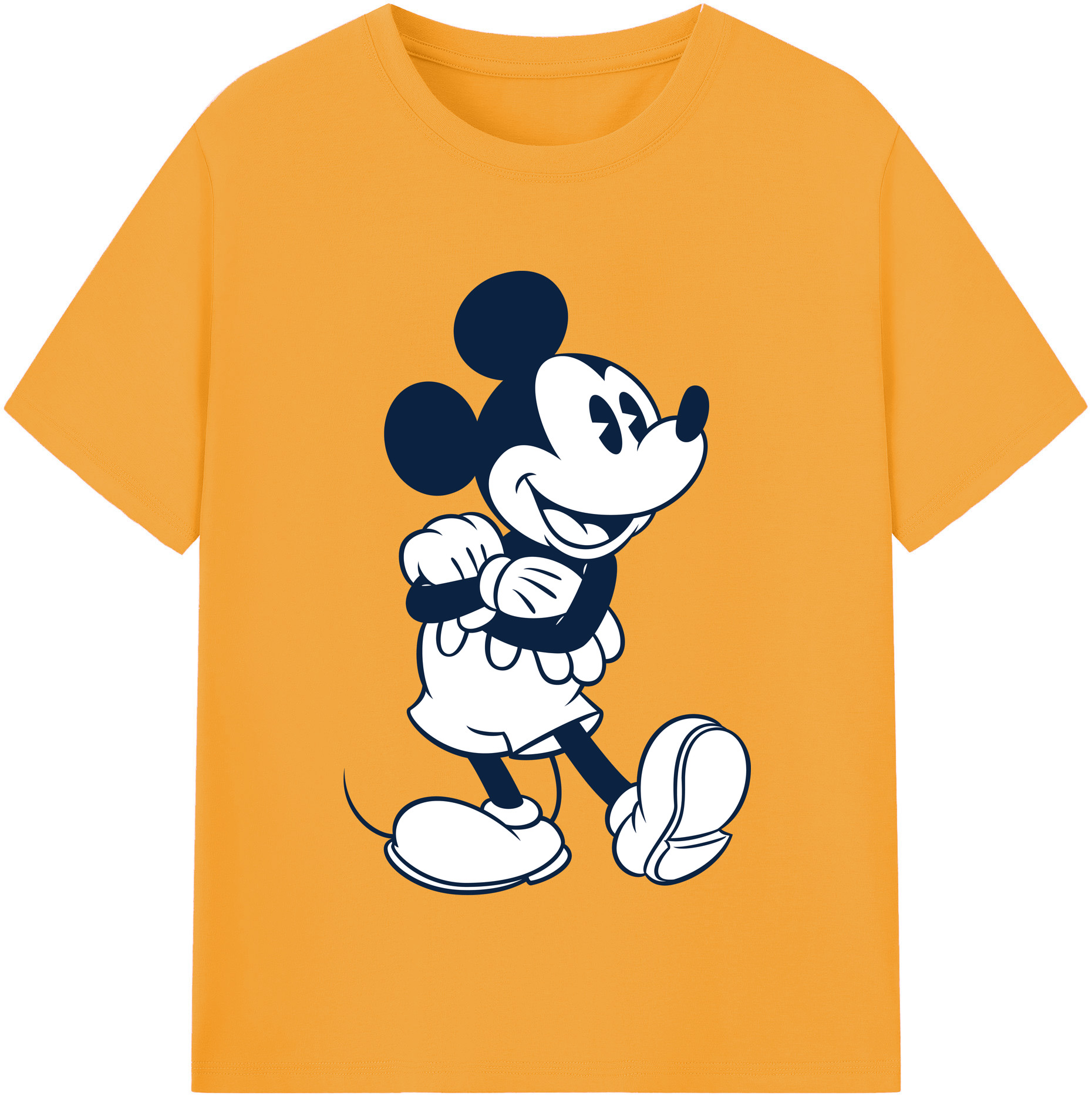（画像用） ミッキーマウス Mickey Mouse 綿100％半袖Tシャツ（フロントプリント）