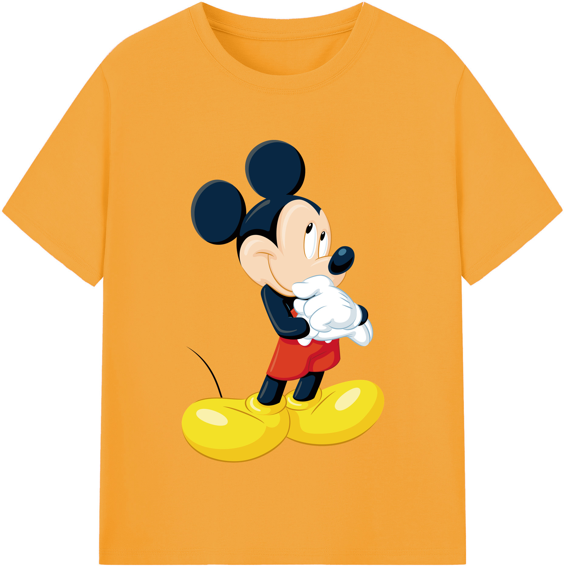 （画像用） ミッキーマウス Mickey Mouse 綿100％半袖Tシャツ（フロントプリント）