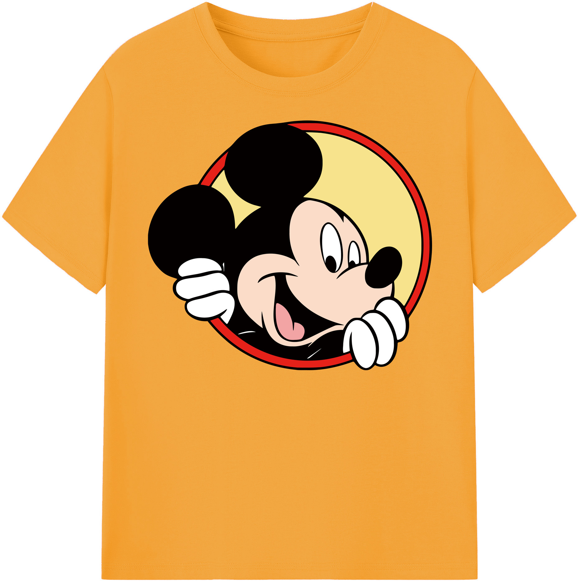 （画像用） ミッキーマウス Mickey Mouse 綿100％半袖Tシャツ（フロントプリント）