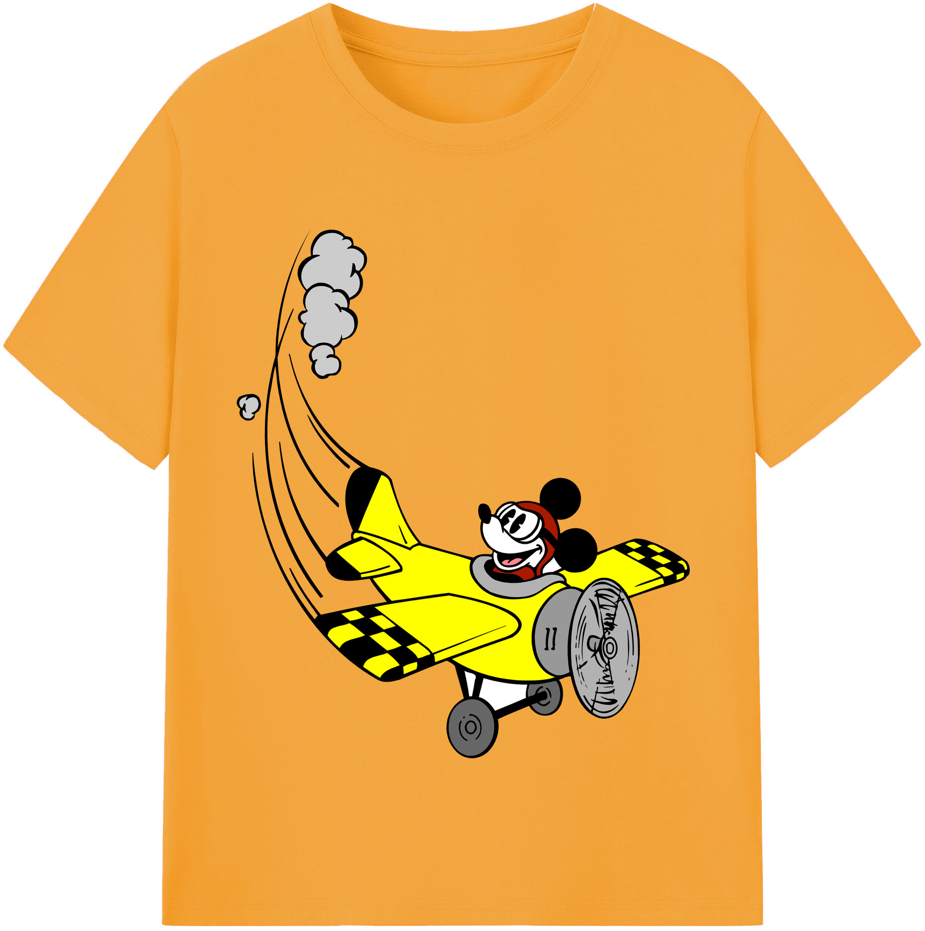 （画像用） ミッキーマウス Mickey Mouse 綿100％半袖Tシャツ（フロントプリント）
