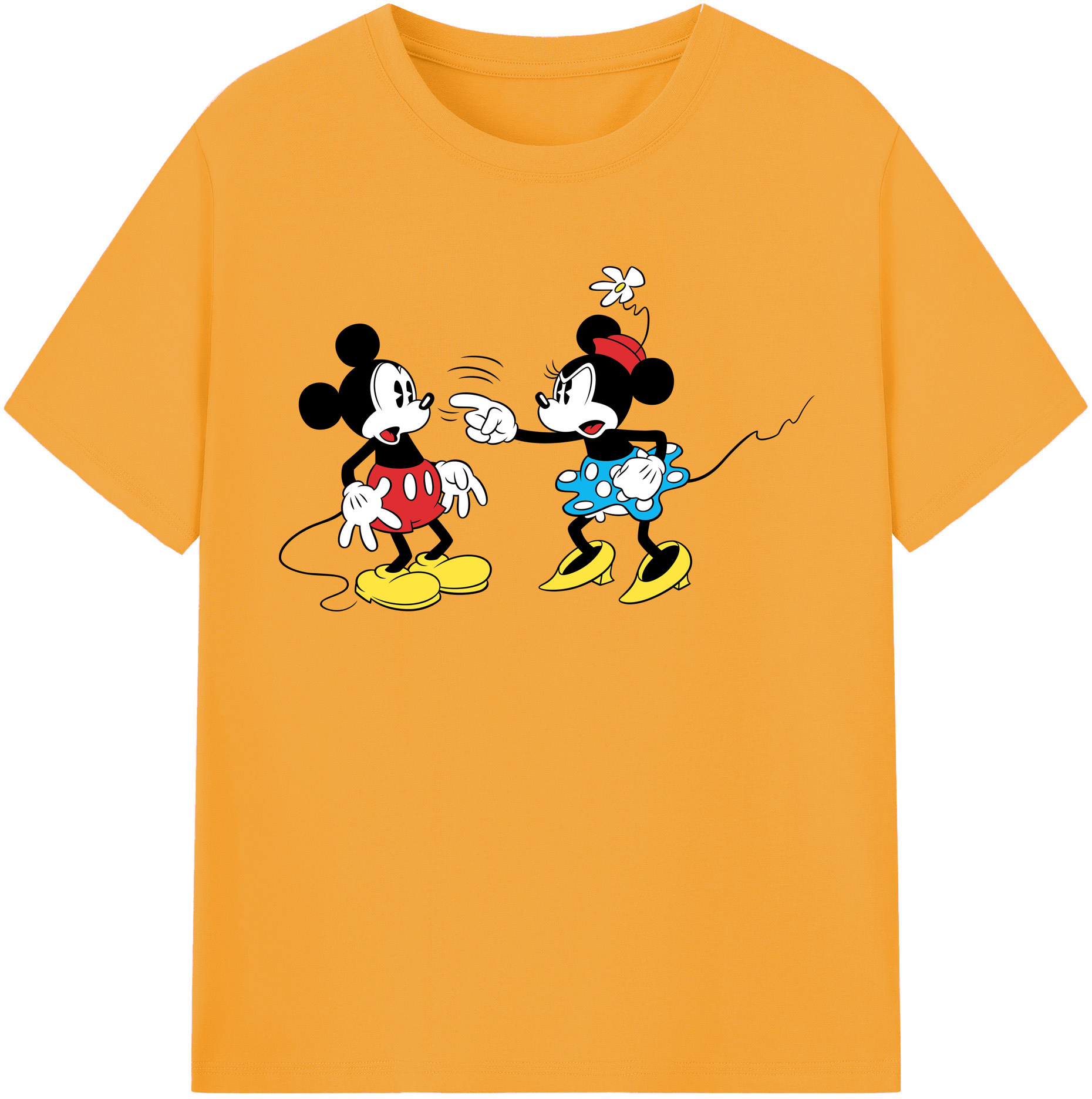 （画像用） ミッキーマウス Mickey Mouse 綿100％半袖Tシャツ（フロントプリント）