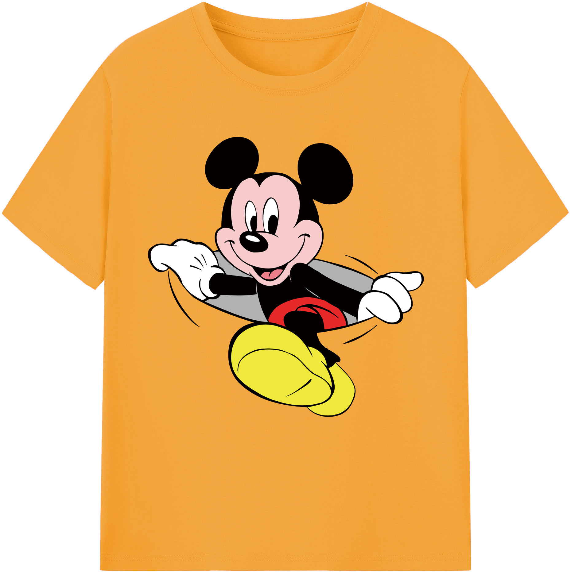 （画像用） ミッキーマウス Mickey Mouse 綿100％半袖Tシャツ（フロントプリント）
