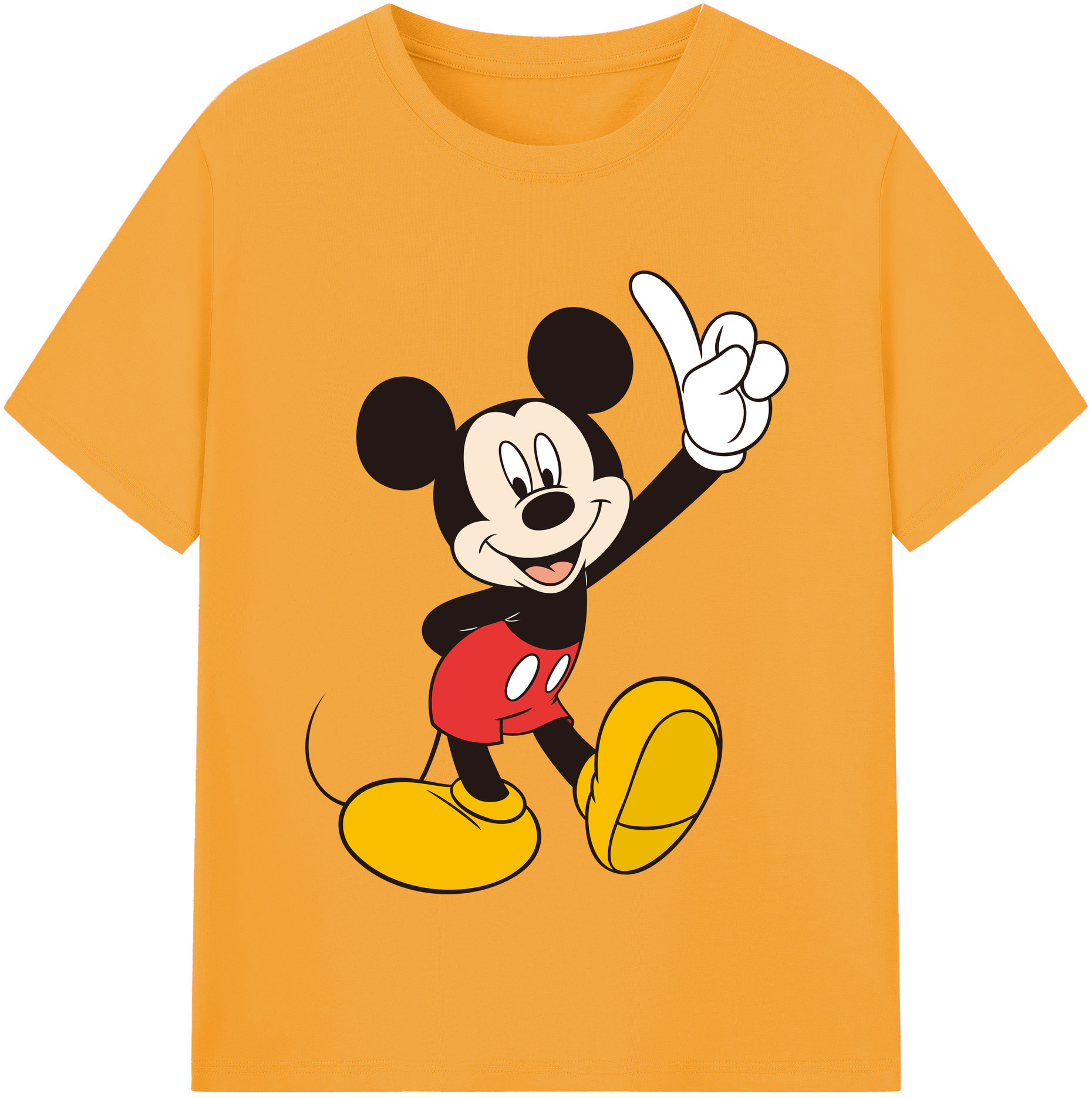 （画像用） ミッキーマウス Mickey Mouse 綿100％半袖Tシャツ（フロントプリント）