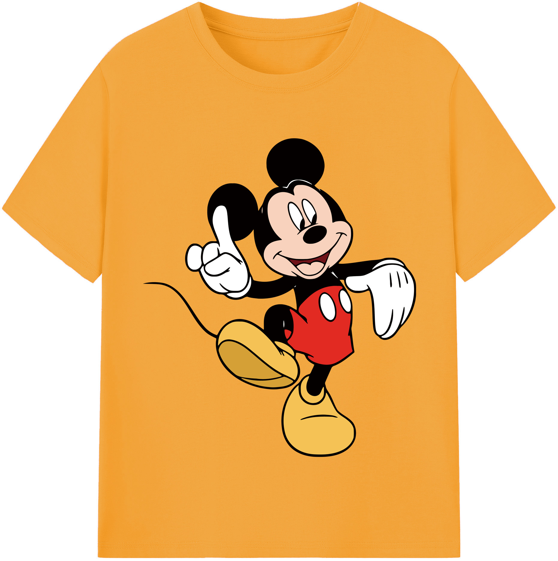 （画像用） ミッキーマウス Mickey Mouse 綿100％半袖Tシャツ（フロントプリント）