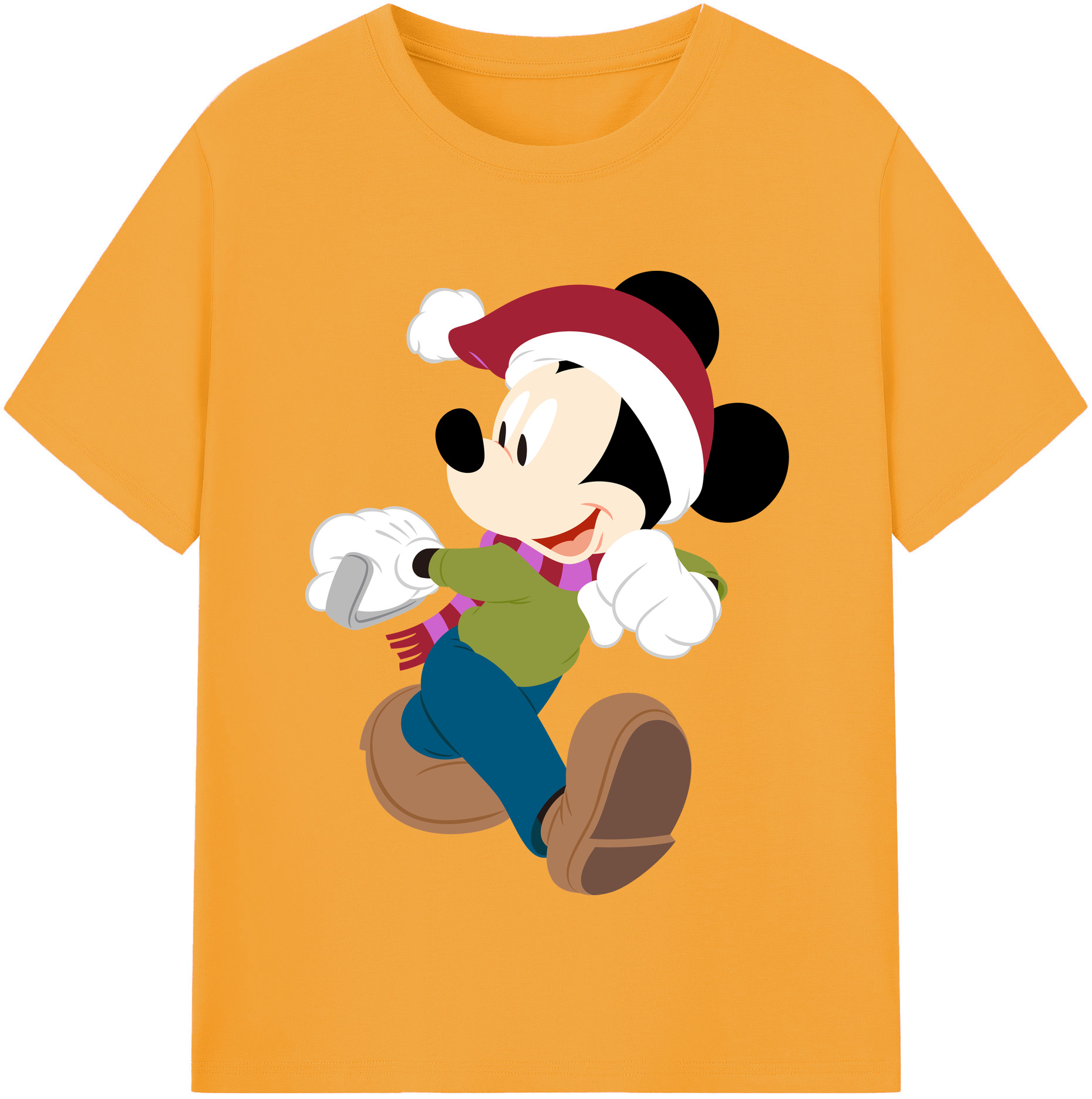 （画像用） ミッキーマウス Mickey Mouse 綿100％半袖Tシャツ（フロントプリント）