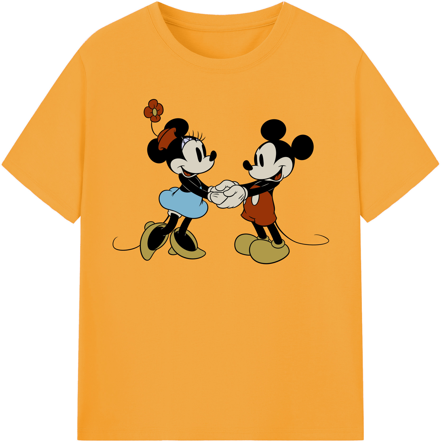 （画像用） ミッキーマウス Mickey Mouse 綿100％半袖Tシャツ（フロントプリント）