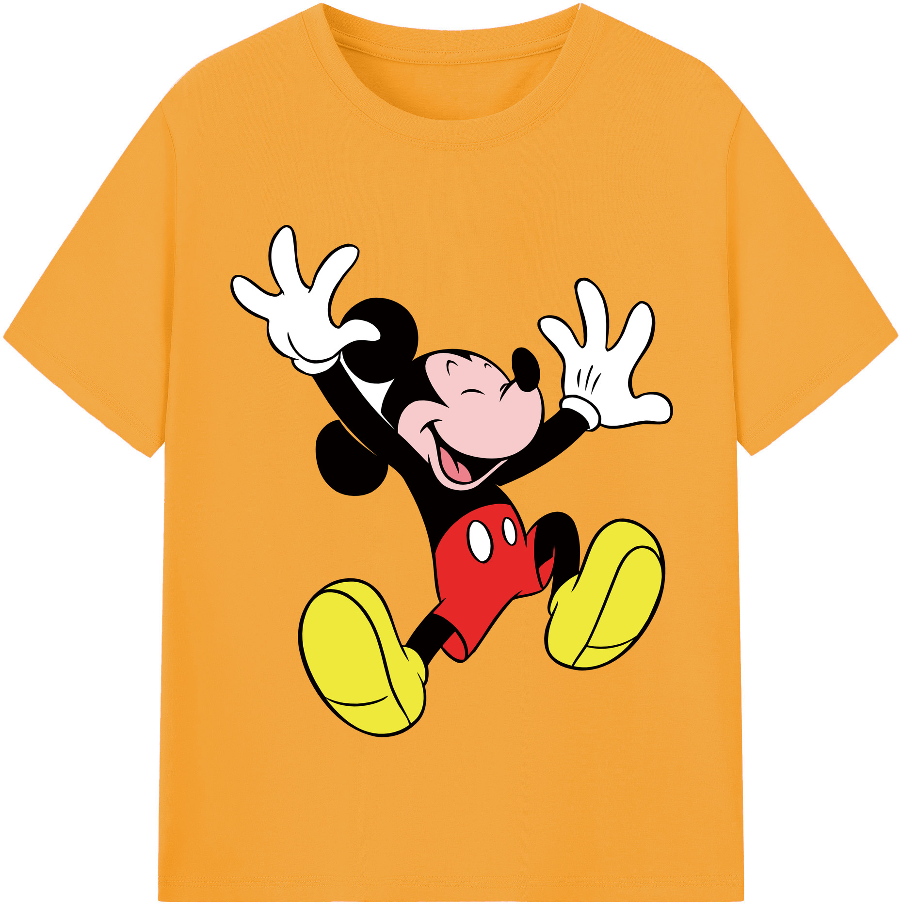（画像用） ミッキーマウス Mickey Mouse 綿100％半袖Tシャツ（フロントプリント）