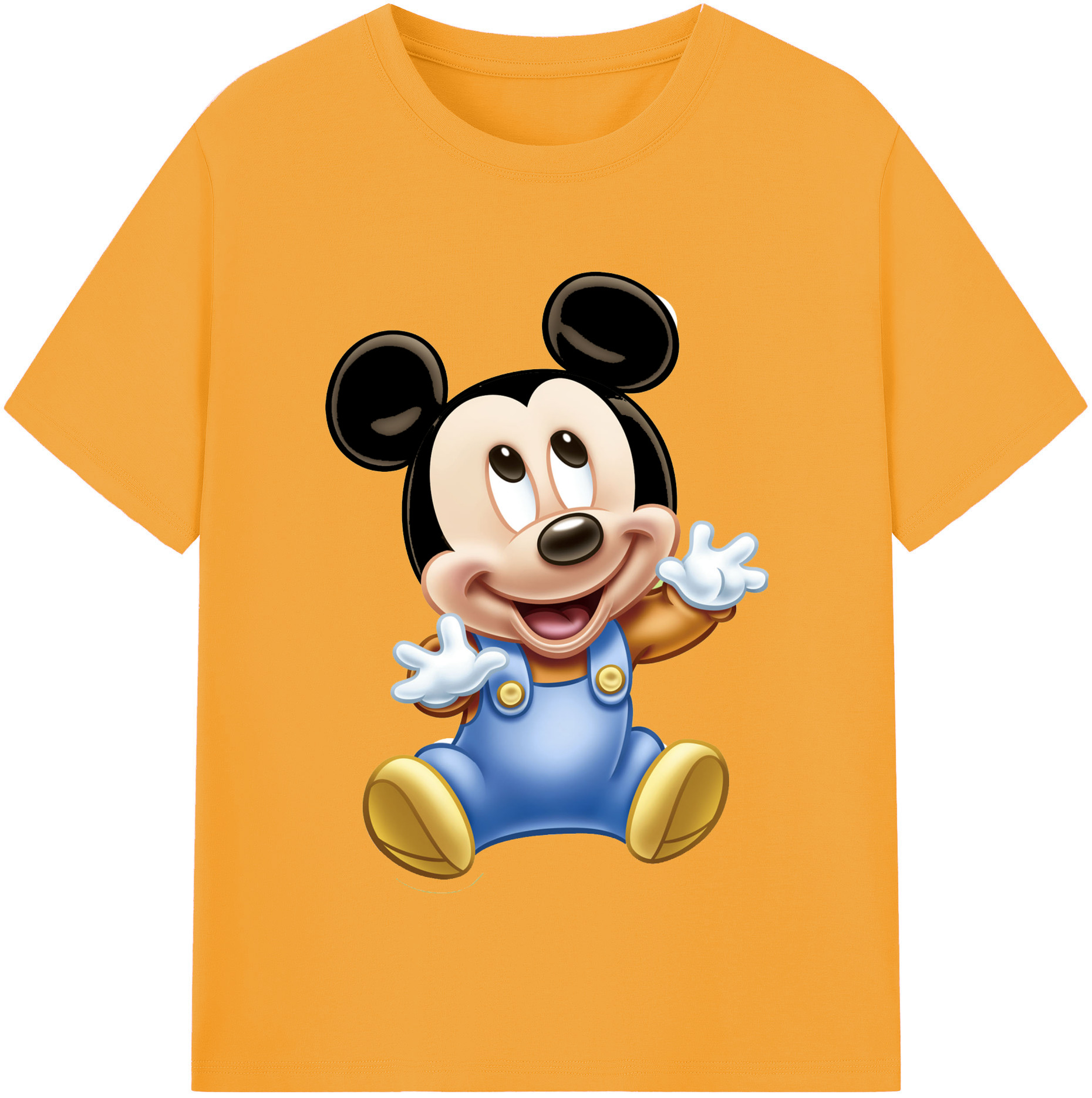 （画像用） ミッキーマウス Mickey Mouse 綿100％半袖Tシャツ（フロントプリント）