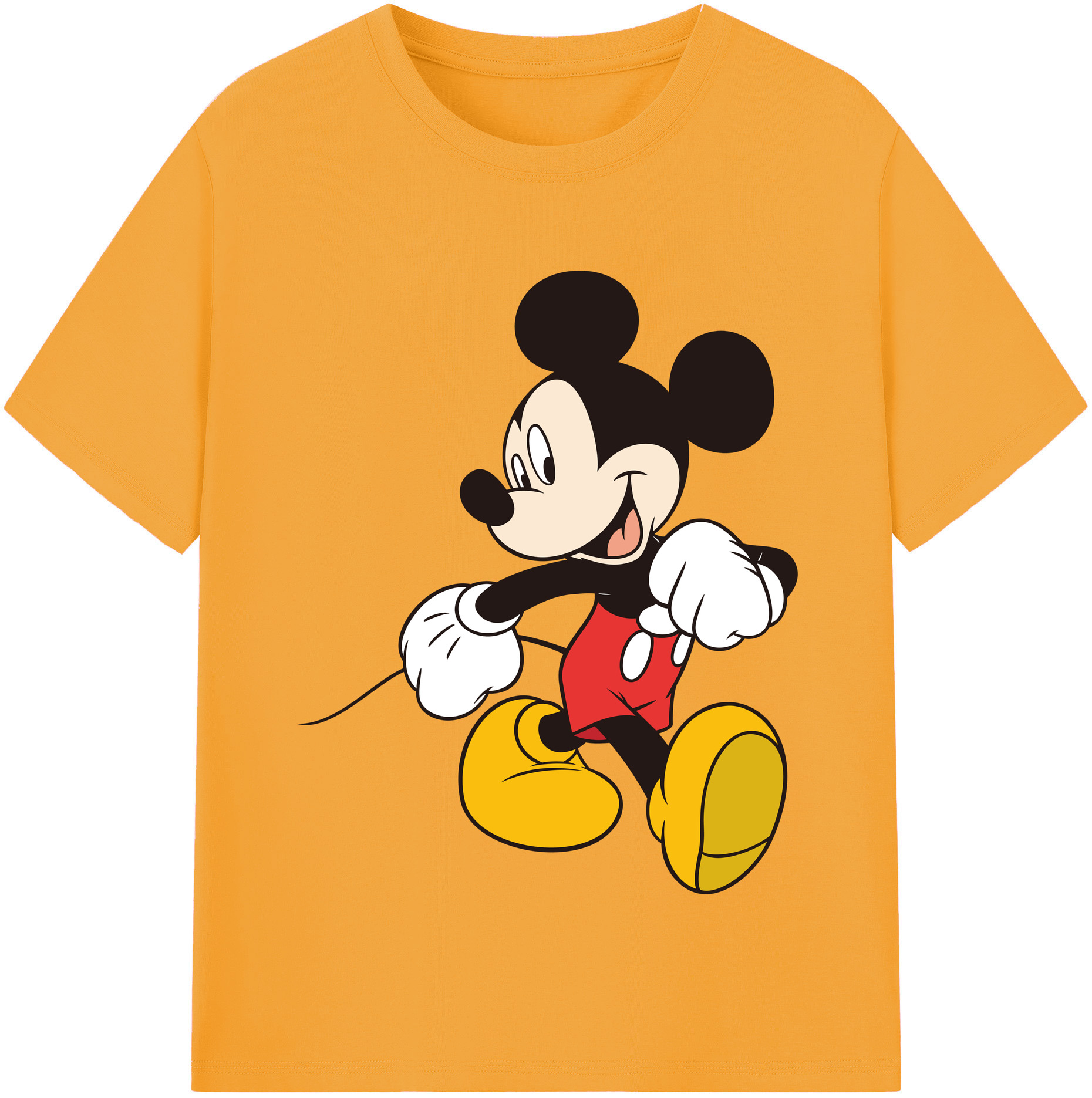 （画像用） ミッキーマウス Mickey Mouse 綿100％半袖Tシャツ（フロントプリント）