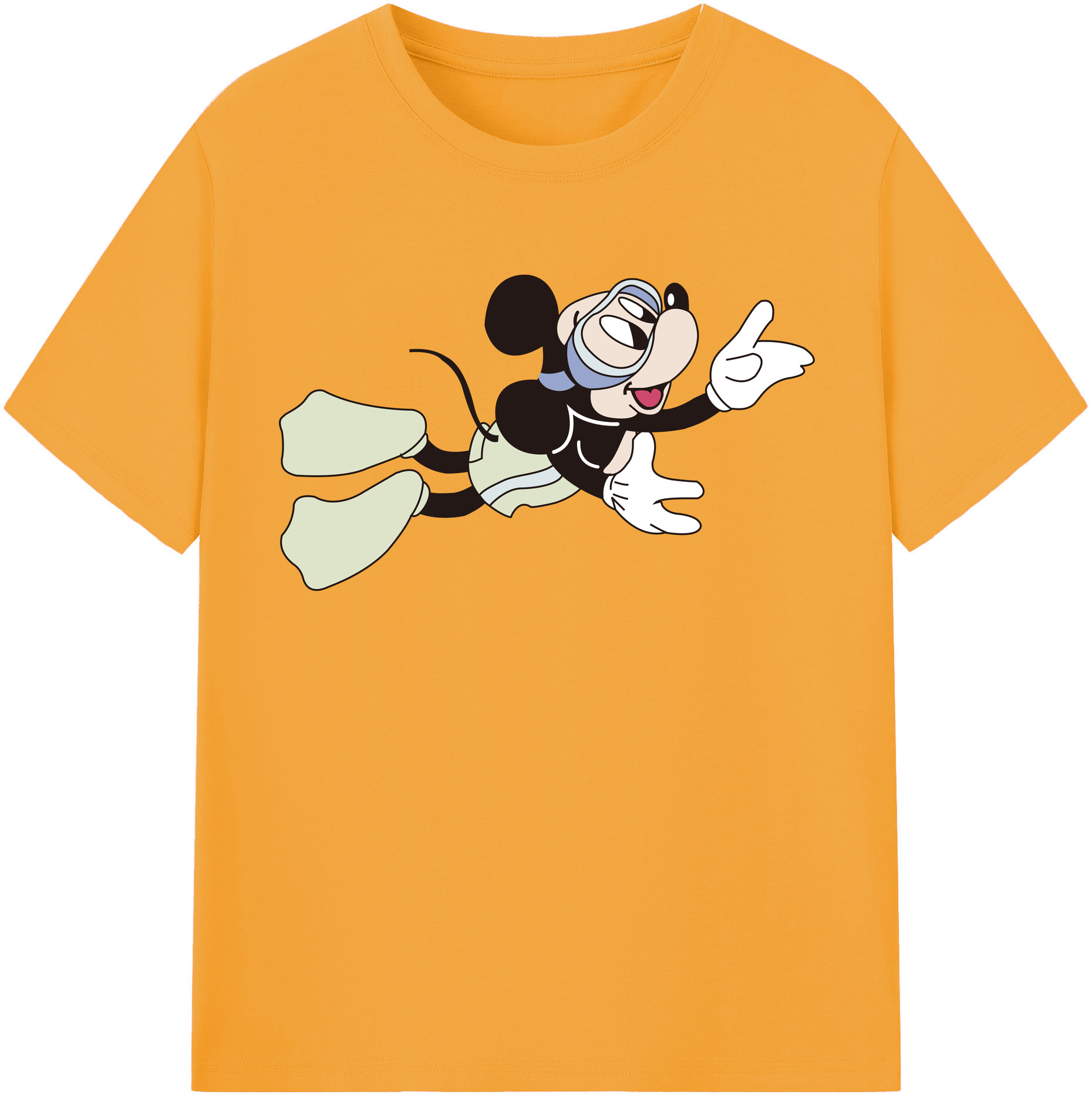 （画像用） ミッキーマウス Mickey Mouse 綿100％半袖Tシャツ（フロントプリント）