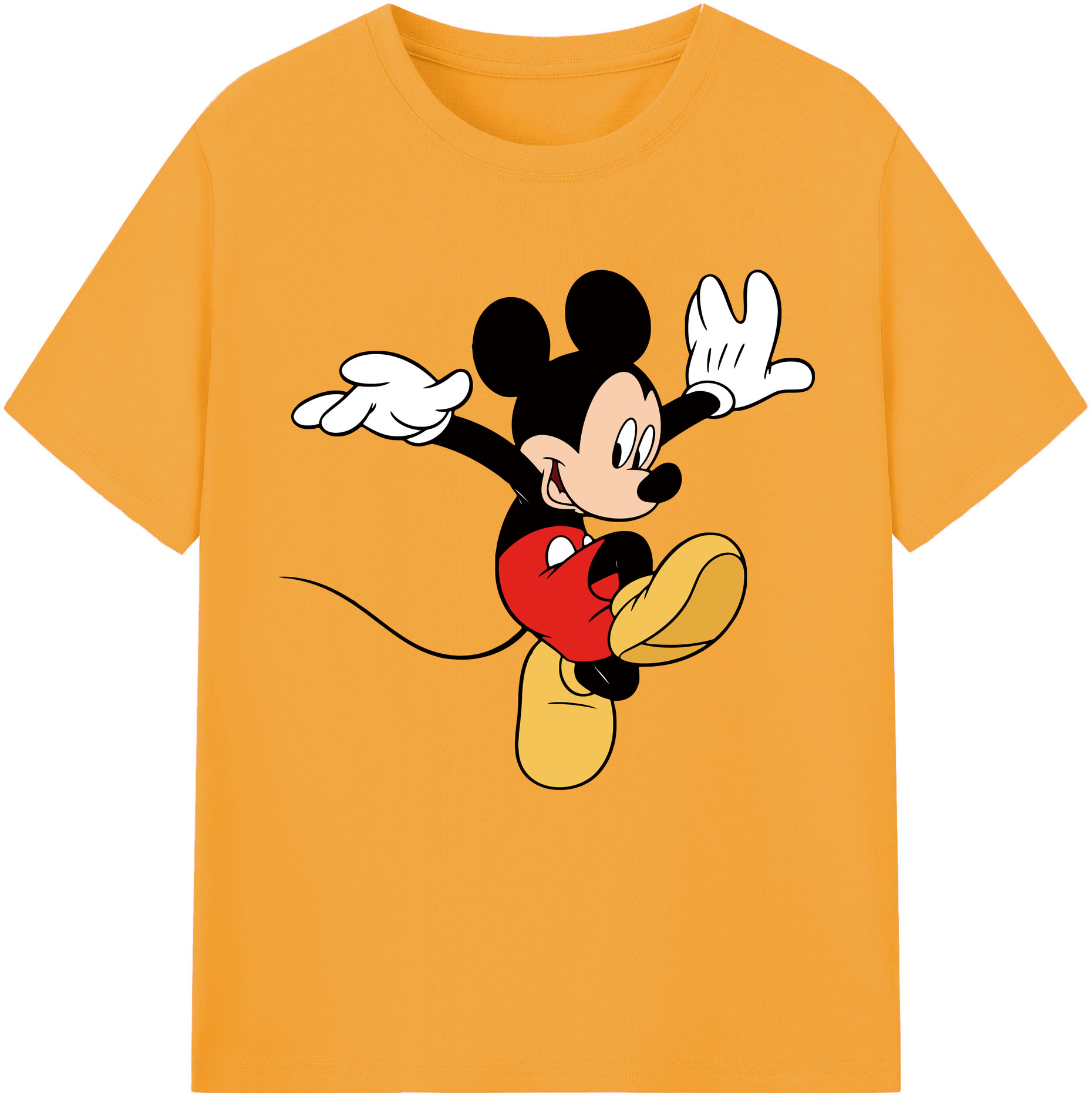 （画像用） ミッキーマウス Mickey Mouse 綿100％半袖Tシャツ（フロントプリント）
