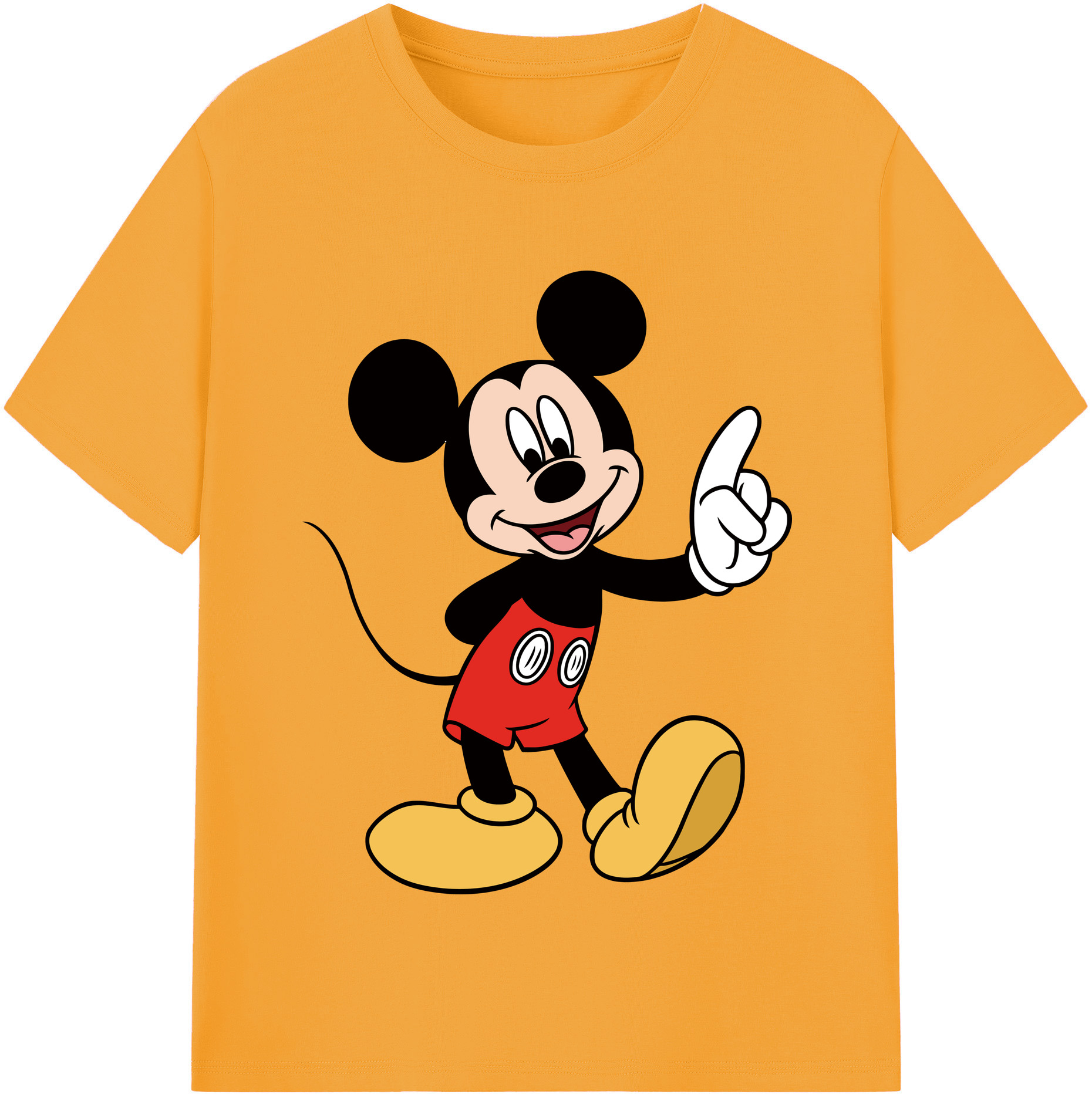 （画像用） ミッキーマウス Mickey Mouse 綿100％半袖Tシャツ（フロントプリント）