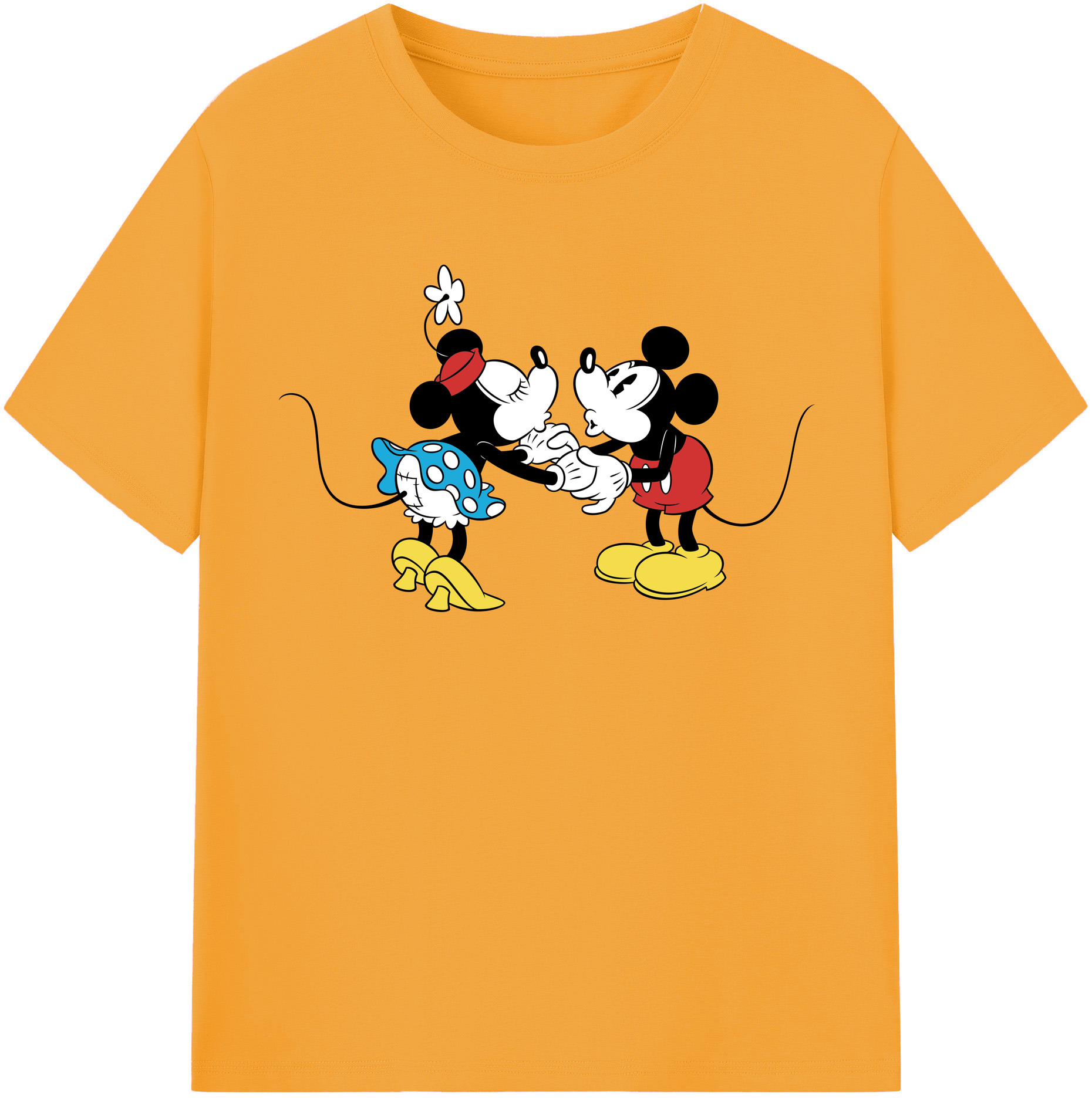 （画像用） ミッキーマウス Mickey Mouse 綿100％半袖Tシャツ（フロントプリント）