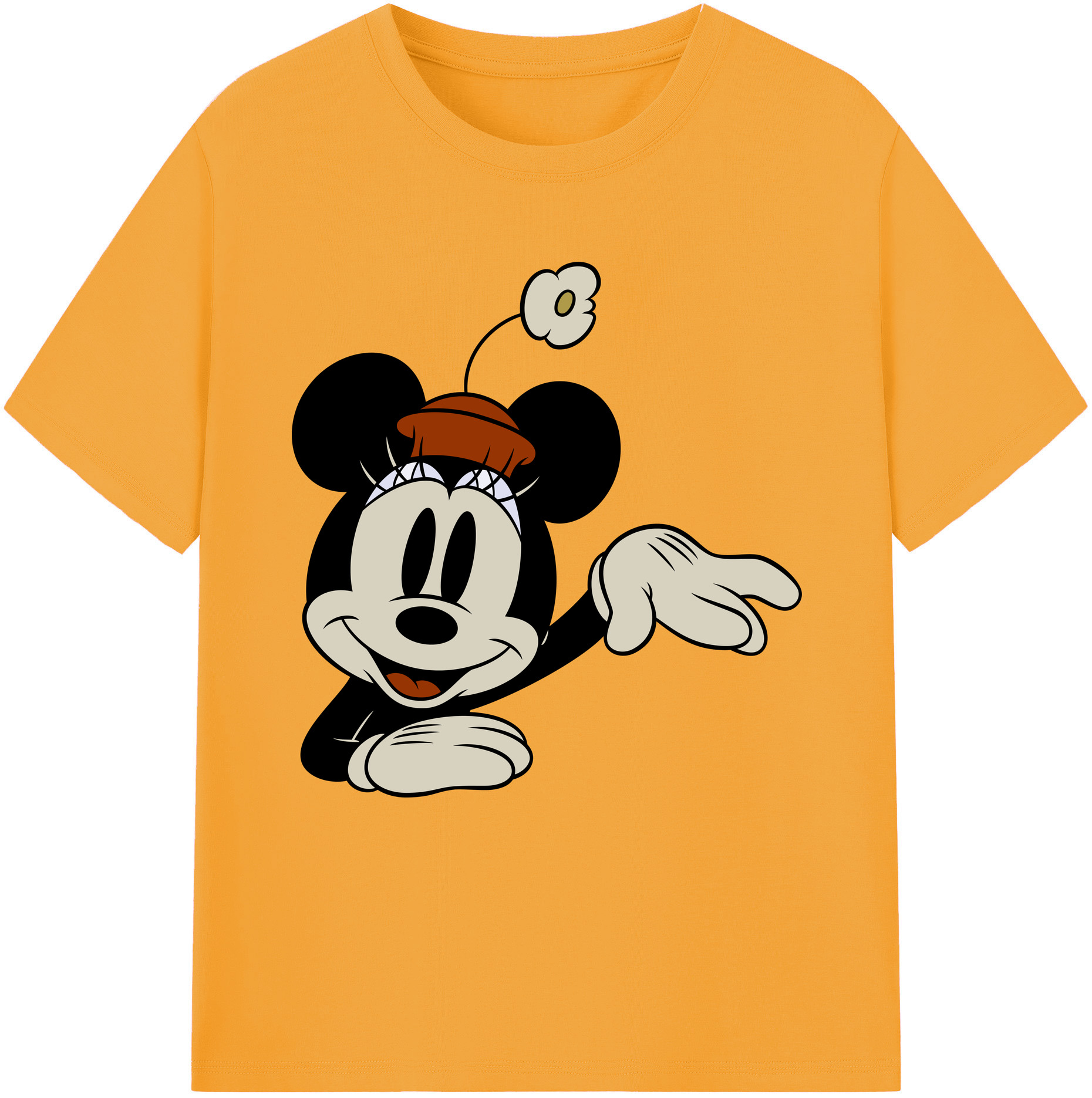 （画像用） ミッキーマウス Mickey Mouse 綿100％半袖Tシャツ（フロントプリント）