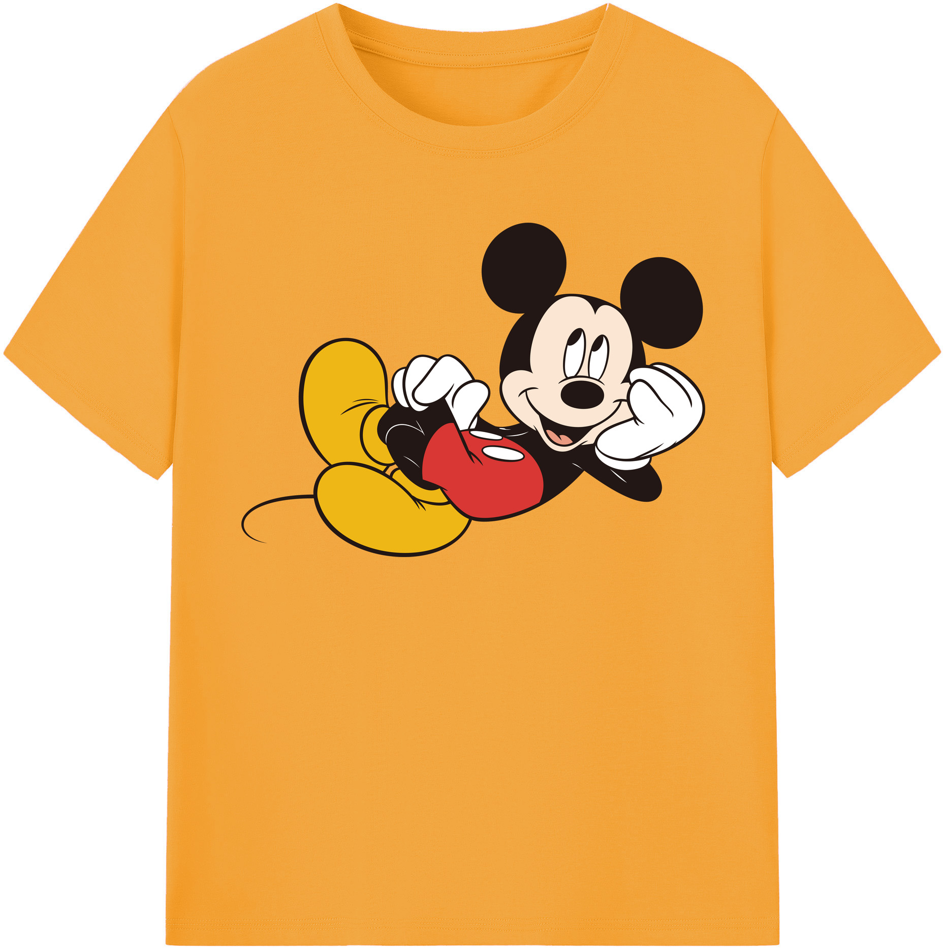 （画像用） ミッキーマウス Mickey Mouse 綿100％半袖Tシャツ（フロントプリント）