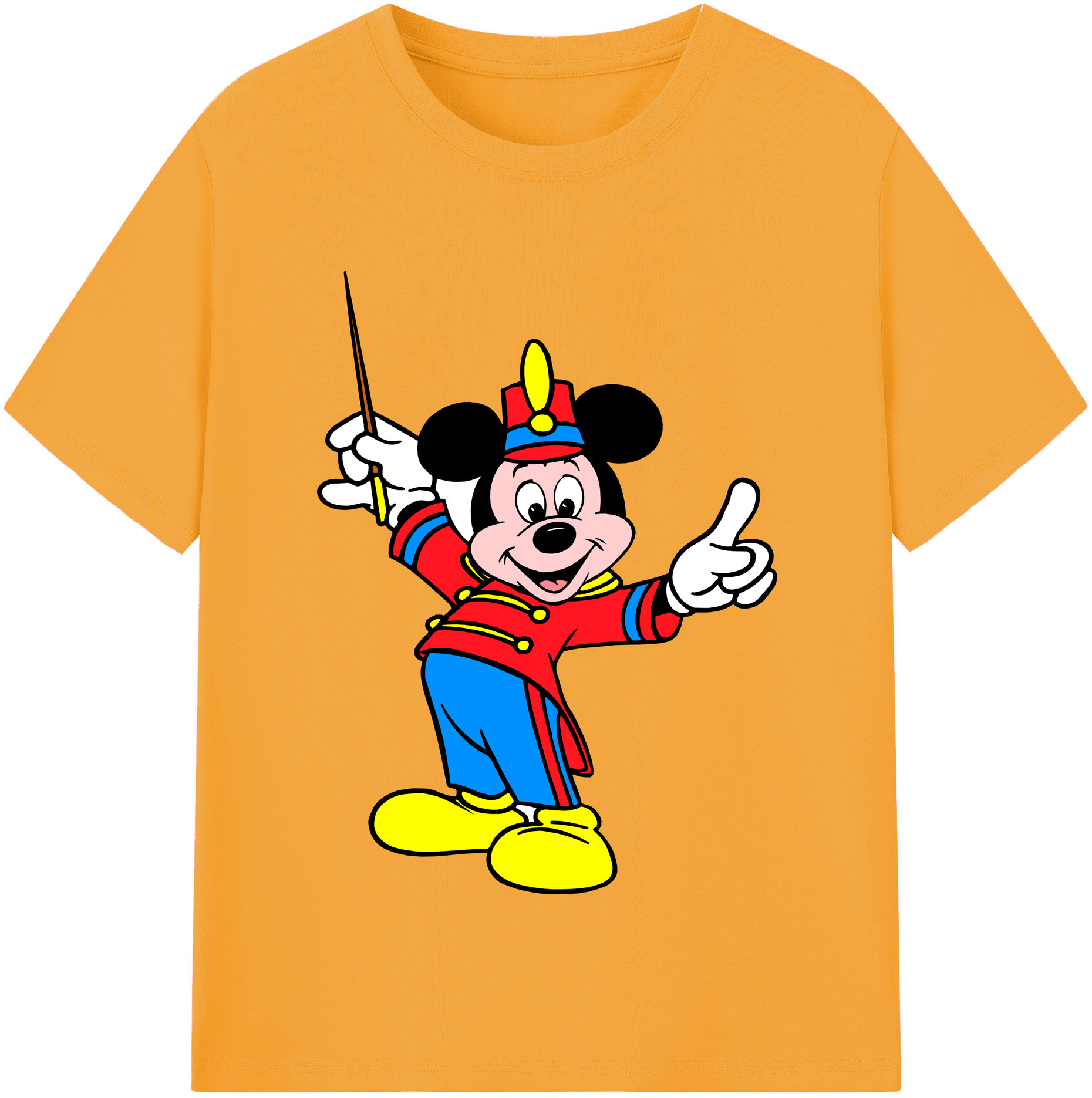（画像用） ミッキーマウス Mickey Mouse 綿100％半袖Tシャツ（フロントプリント）