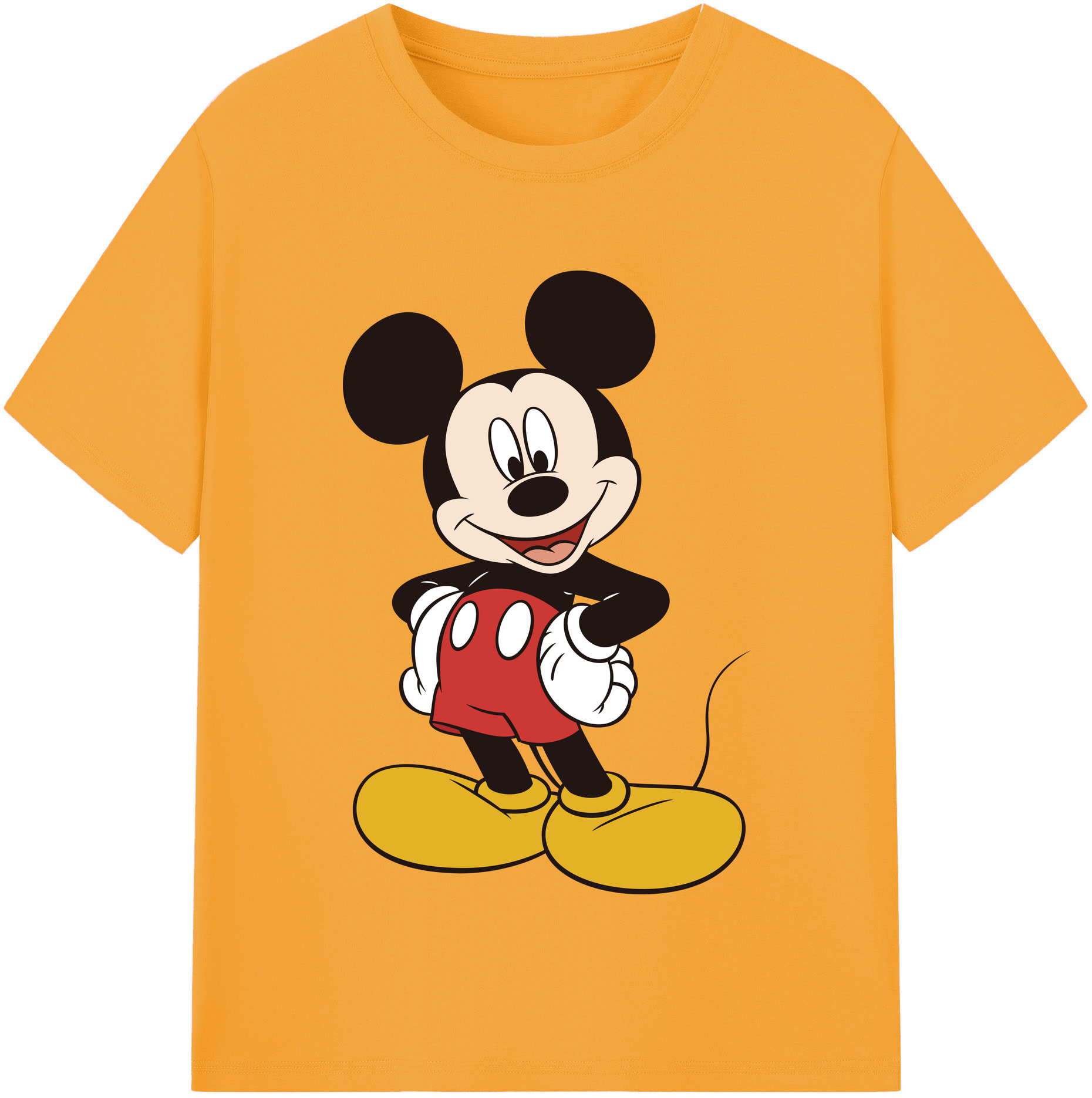 （画像用） ミッキーマウス Mickey Mouse 綿100％半袖Tシャツ（フロントプリント）
