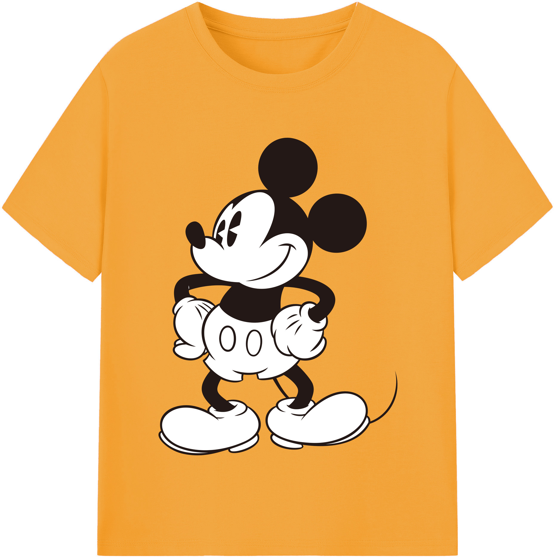 （画像用） ミッキーマウス Mickey Mouse 綿100％半袖Tシャツ（フロントプリント）