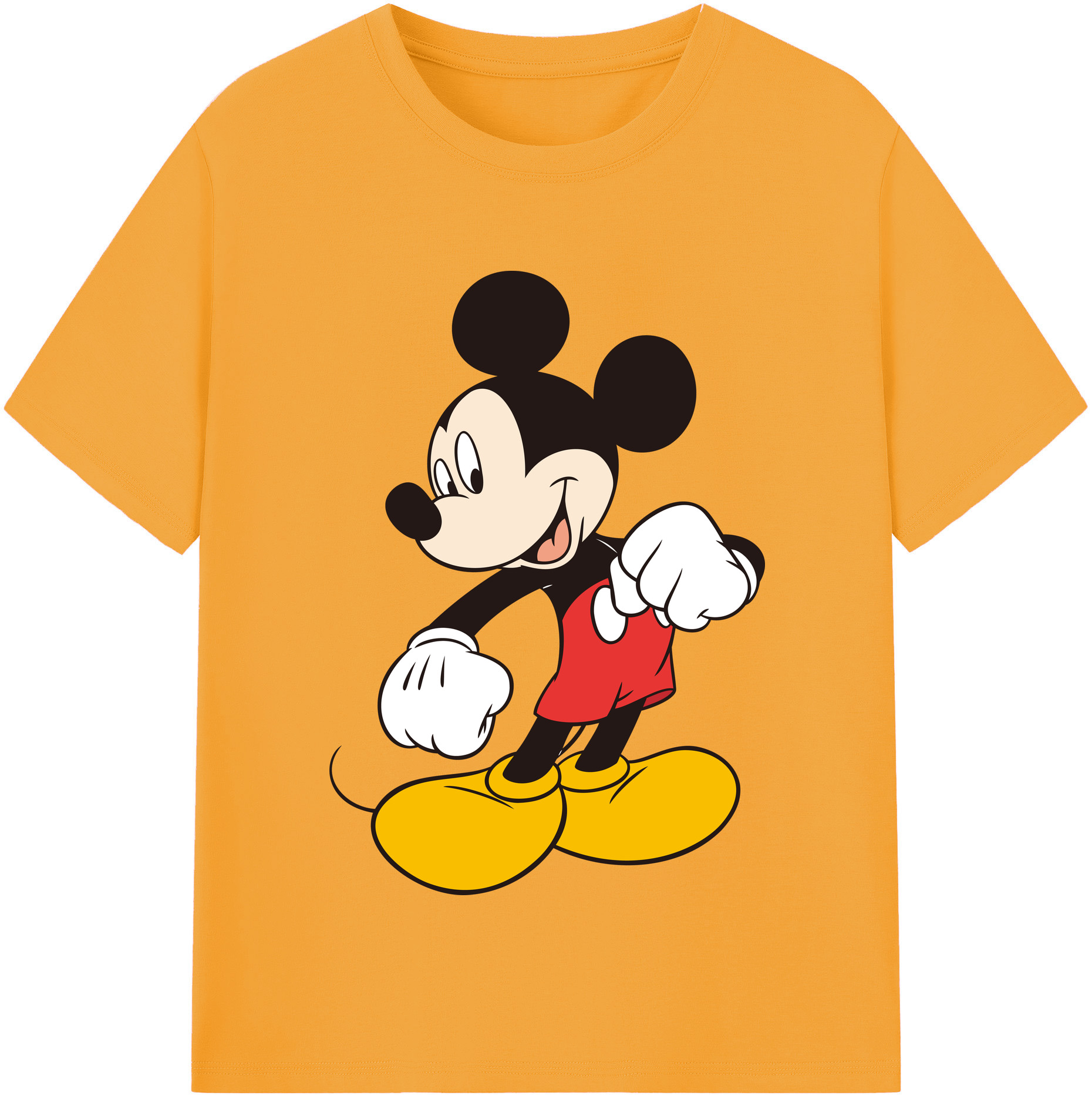 （画像用） ミッキーマウス Mickey Mouse 綿100％半袖Tシャツ（フロントプリント）