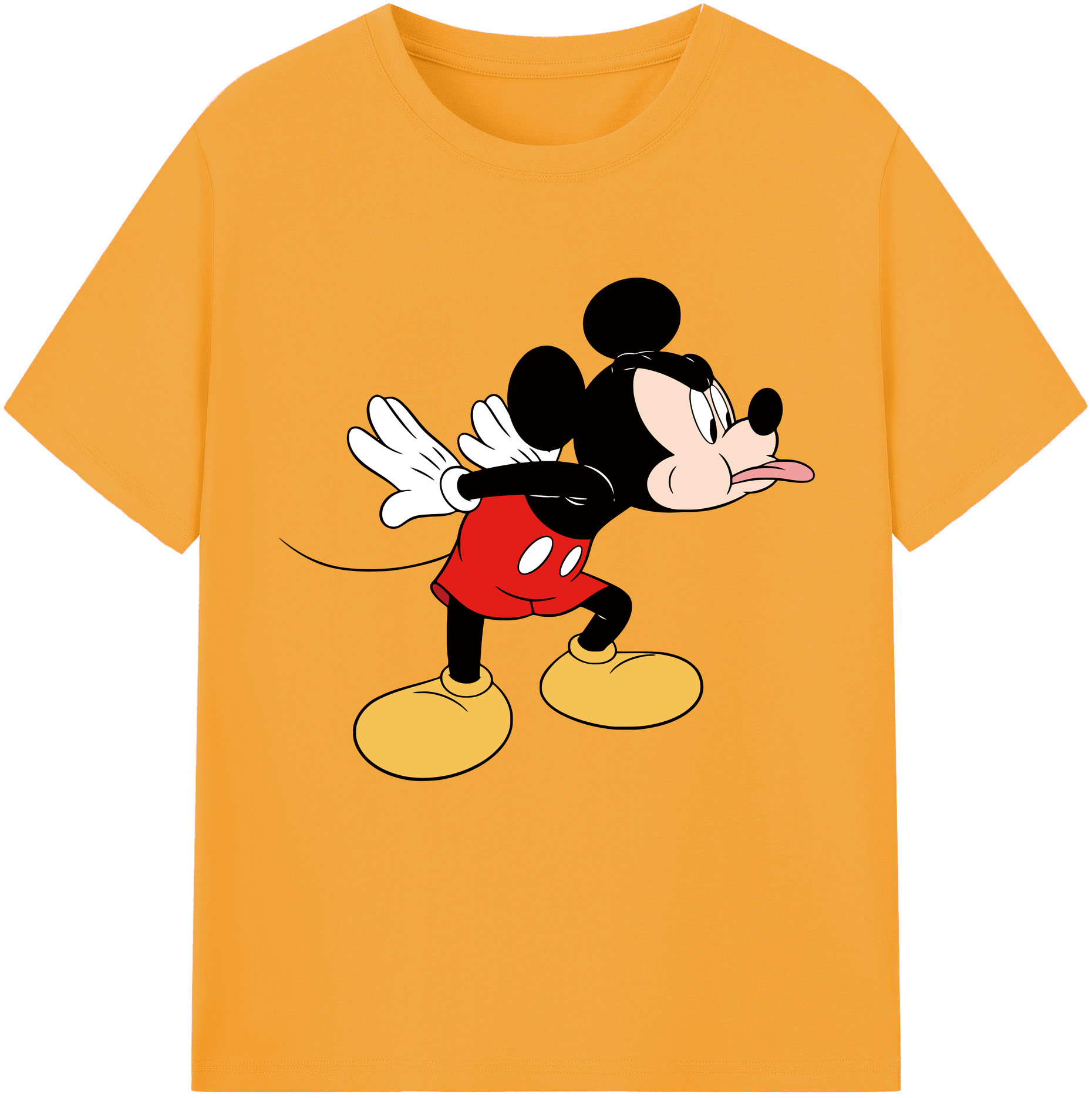 （画像用） ミッキーマウス Mickey Mouse 綿100％半袖Tシャツ（フロントプリント）