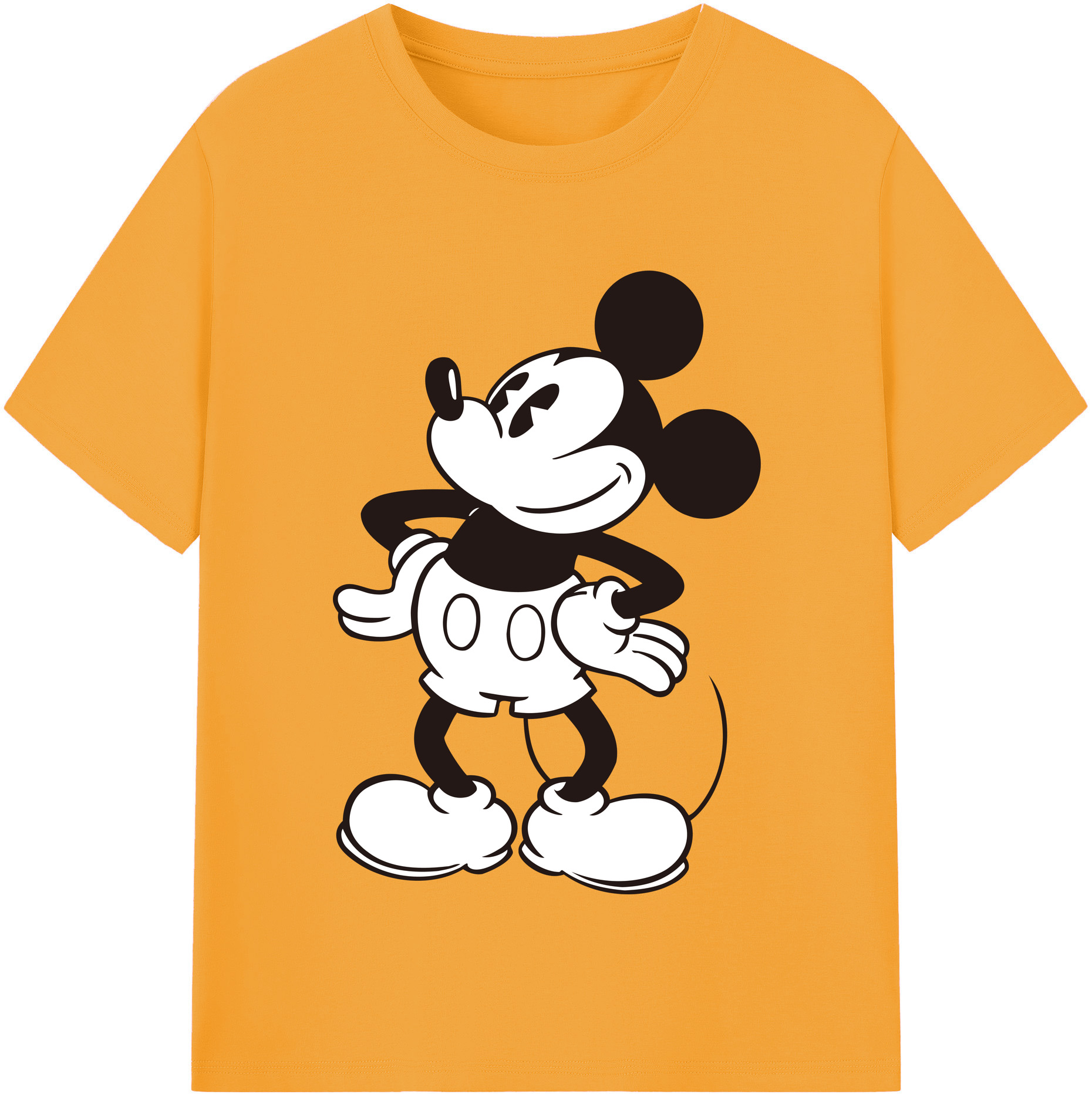 （画像用） ミッキーマウス Mickey Mouse 綿100％半袖Tシャツ（フロントプリント）