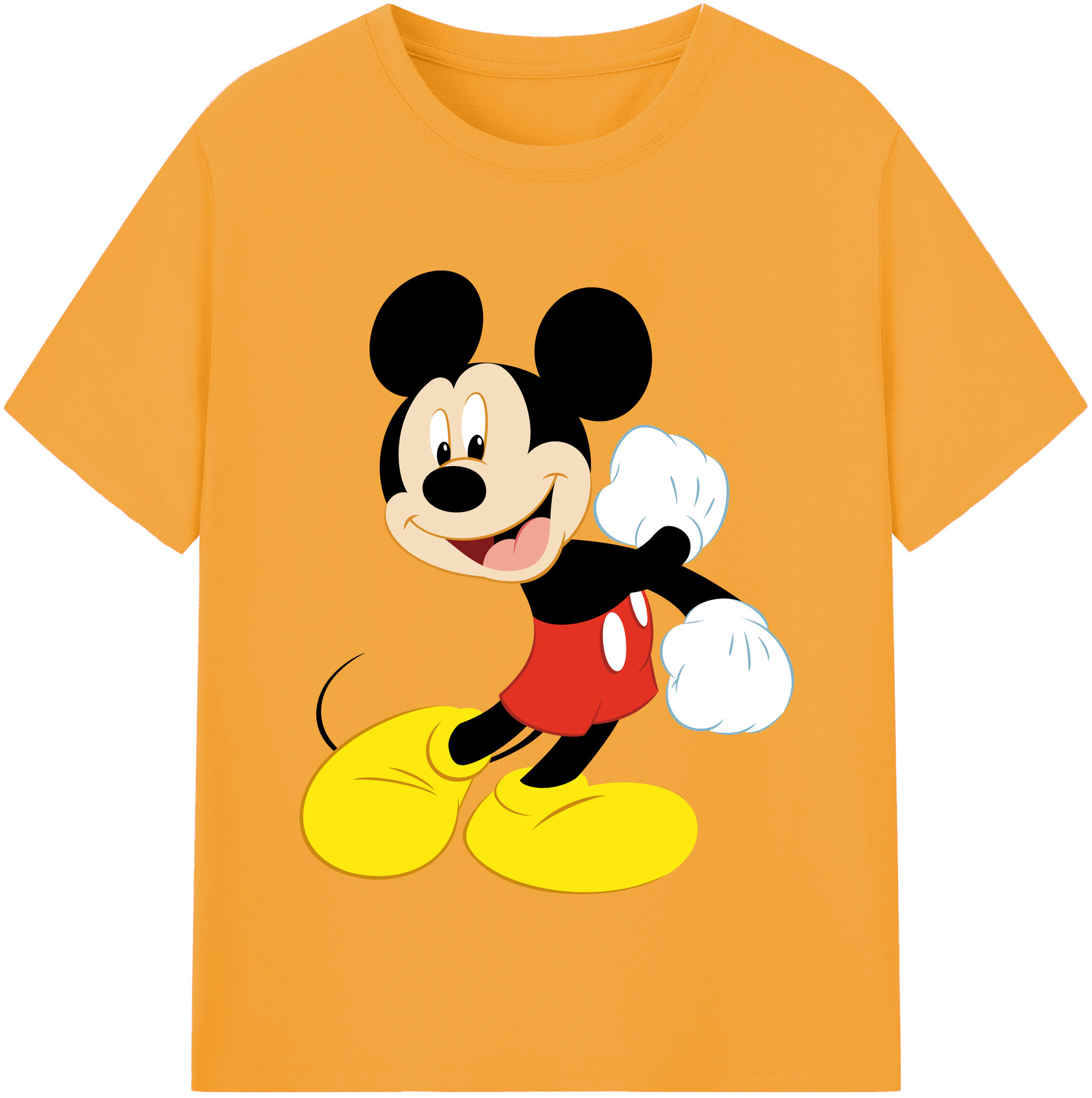 （画像用） ミッキーマウス Mickey Mouse 綿100％半袖Tシャツ（フロントプリント）