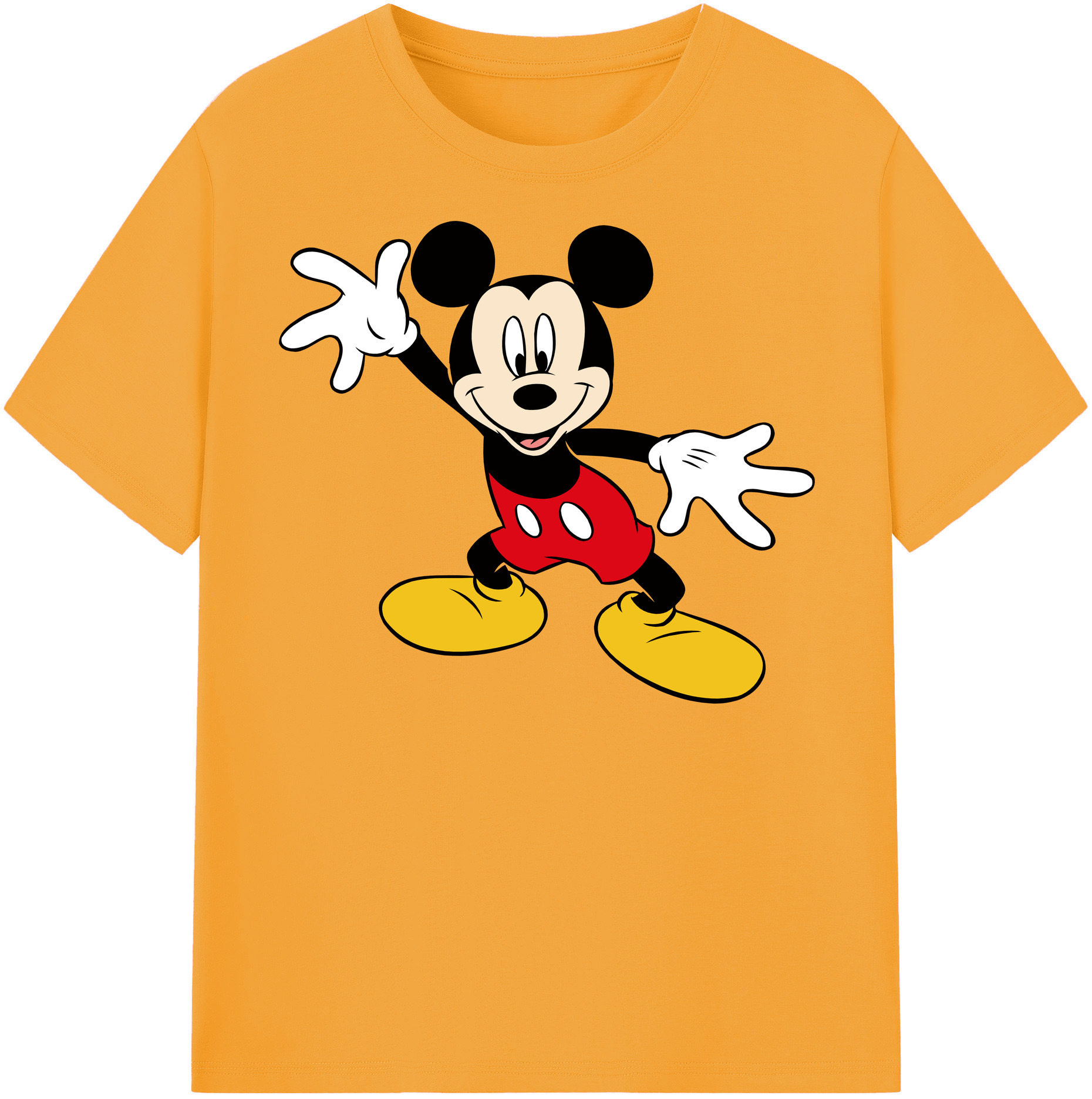 （画像用） ミッキーマウス Mickey Mouse 綿100％半袖Tシャツ（フロントプリント）