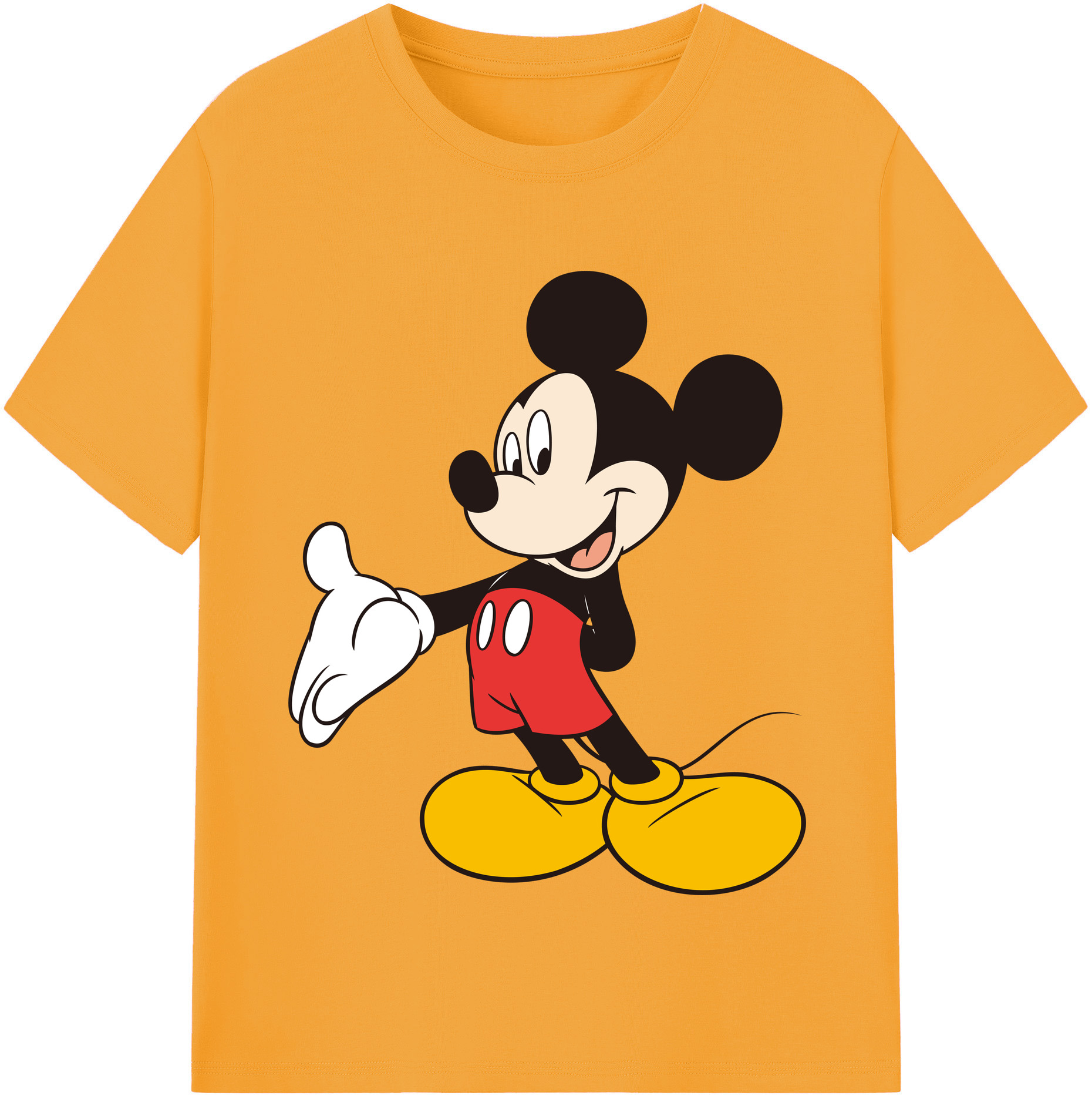 （画像用） ミッキーマウス Mickey Mouse 綿100％半袖Tシャツ（フロントプリント）