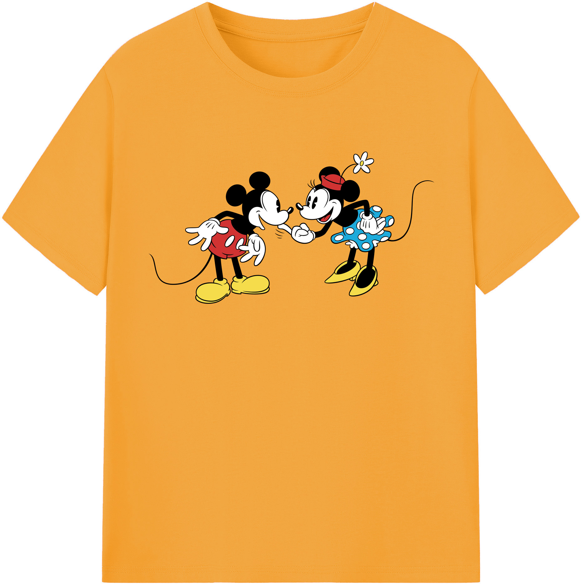（画像用） ミッキーマウス Mickey Mouse 綿100％半袖Tシャツ（フロントプリント）