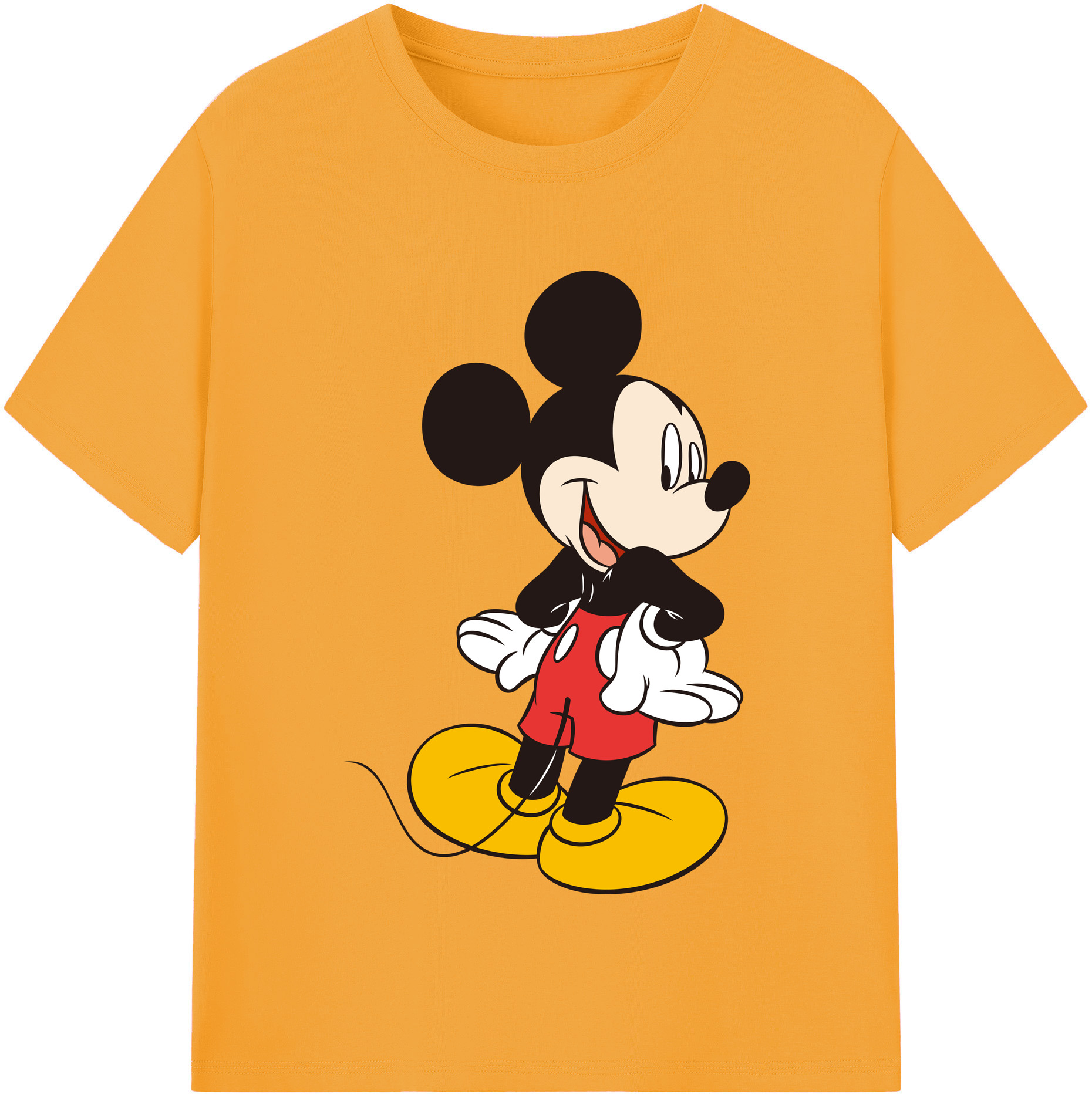 （画像用） ミッキーマウス Mickey Mouse 綿100％半袖Tシャツ（フロントプリント）