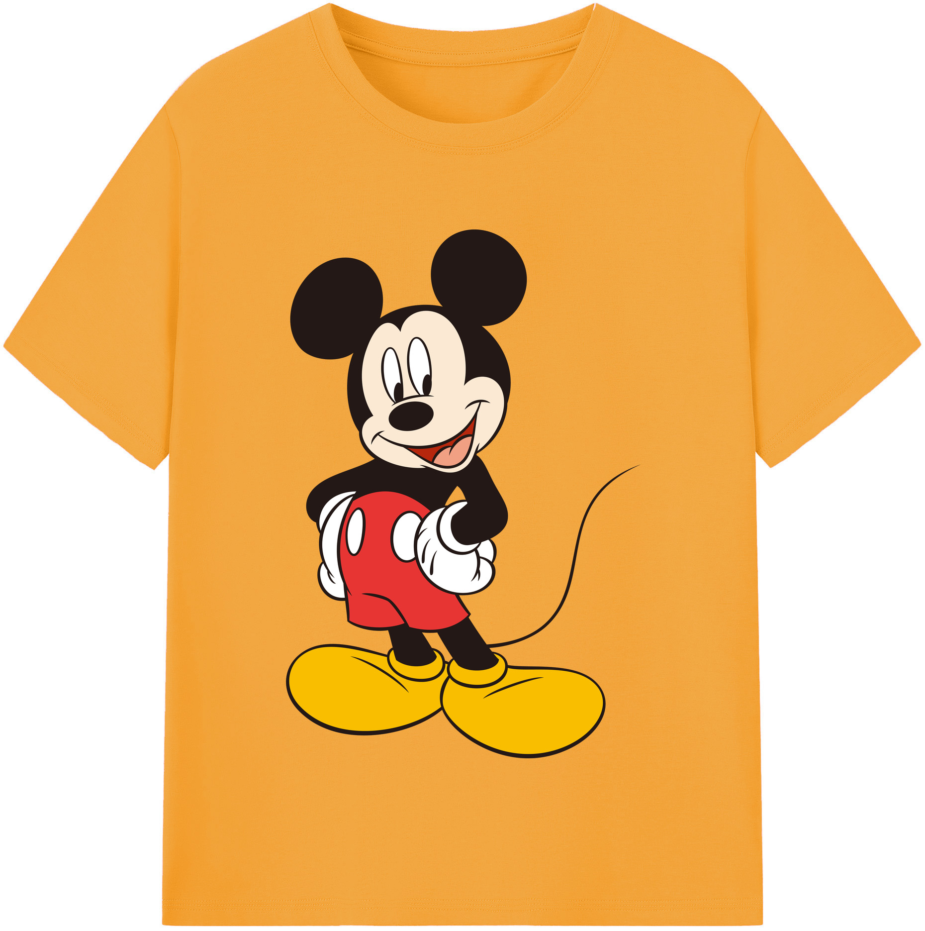 （画像用） ミッキーマウス Mickey Mouse 綿100％半袖Tシャツ（フロントプリント）