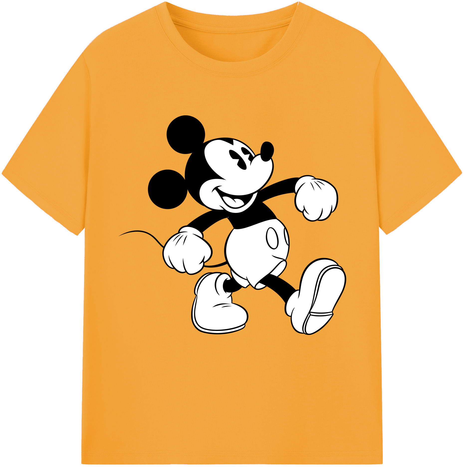 （画像用） ミッキーマウス Mickey Mouse 綿100％半袖Tシャツ（フロントプリント）
