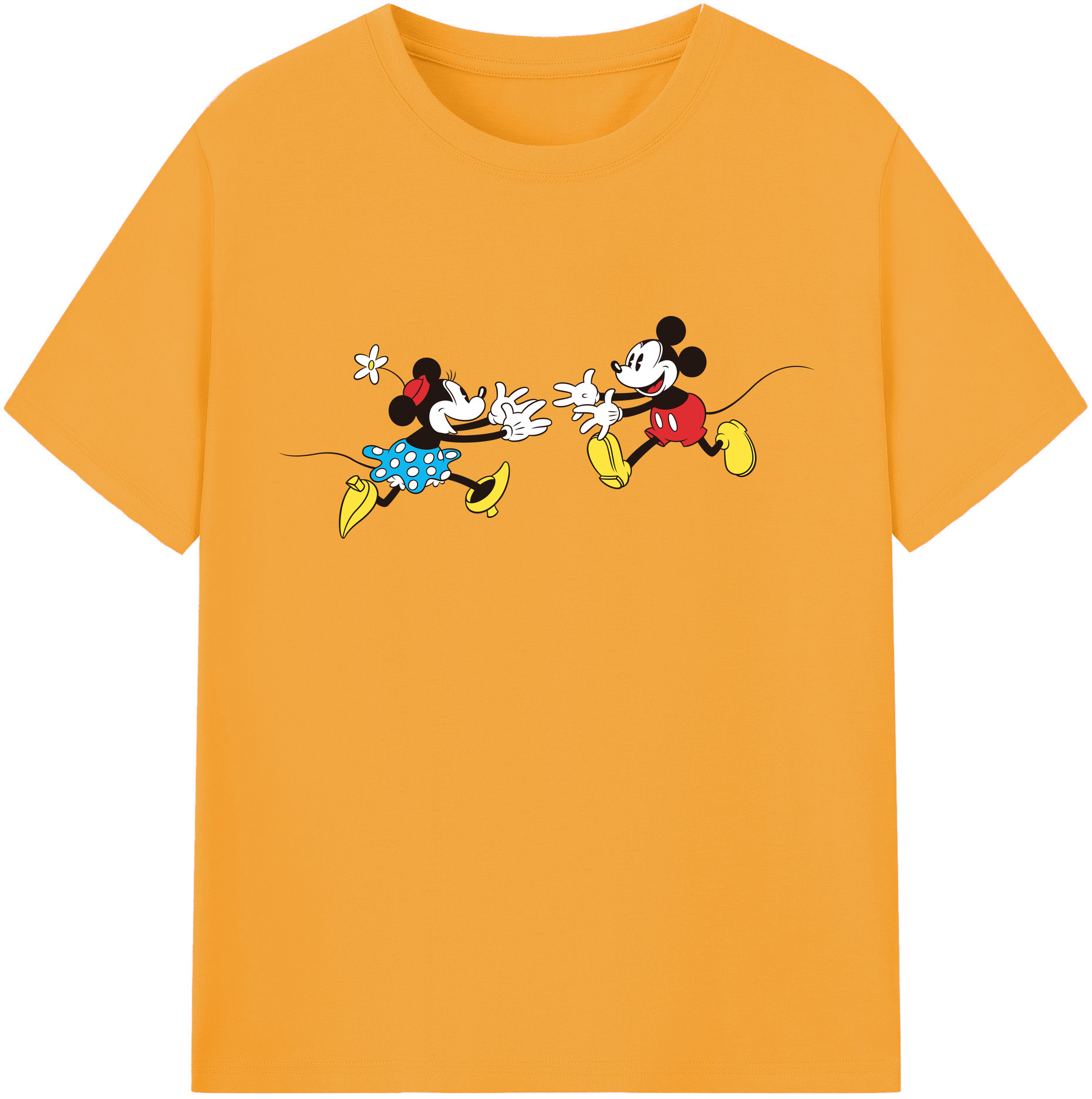 （画像用） ミッキーマウス Mickey Mouse 綿100％半袖Tシャツ（フロントプリント）