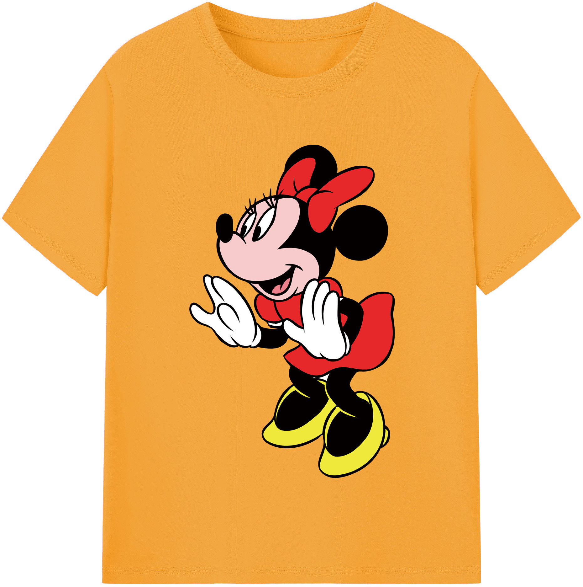 （画像用） ミッキーマウス Mickey Mouse 綿100％半袖Tシャツ（フロントプリント）