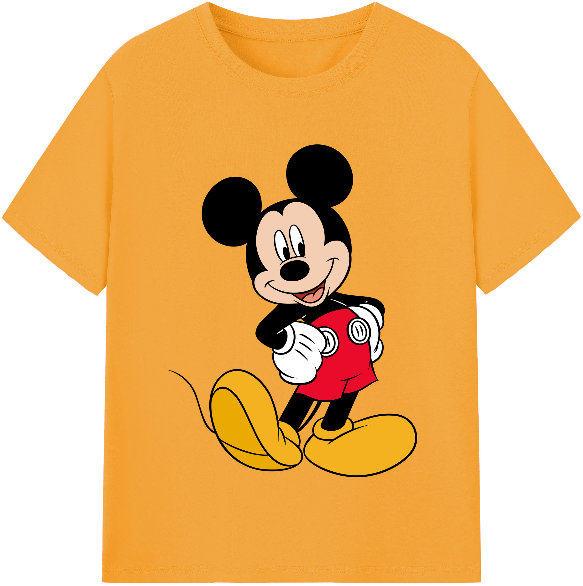 （画像用） ミッキーマウス Mickey Mouse 綿100％半袖Tシャツ（フロントプリント）