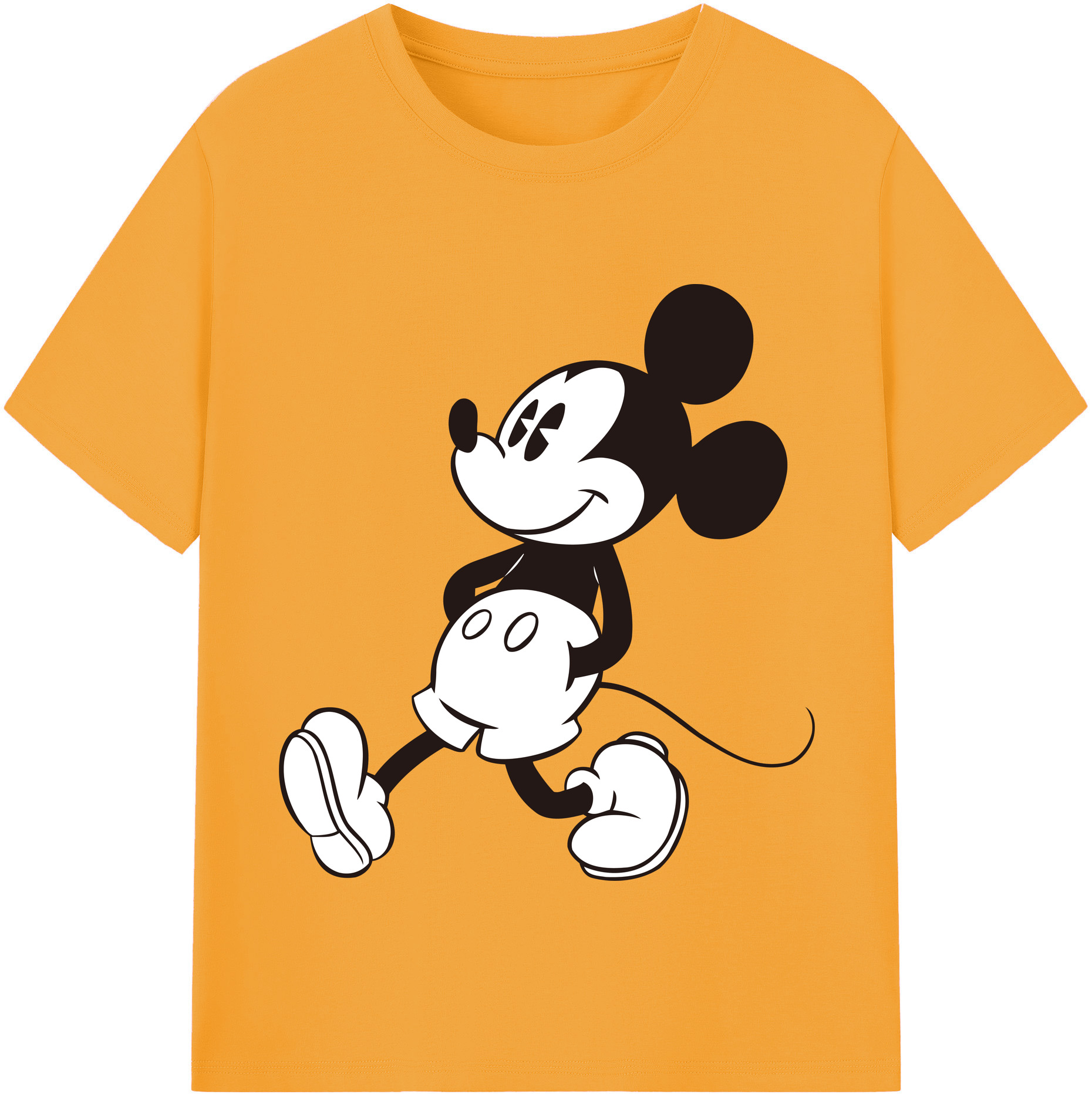 （画像用） ミッキーマウス Mickey Mouse 綿100％半袖Tシャツ（フロントプリント）