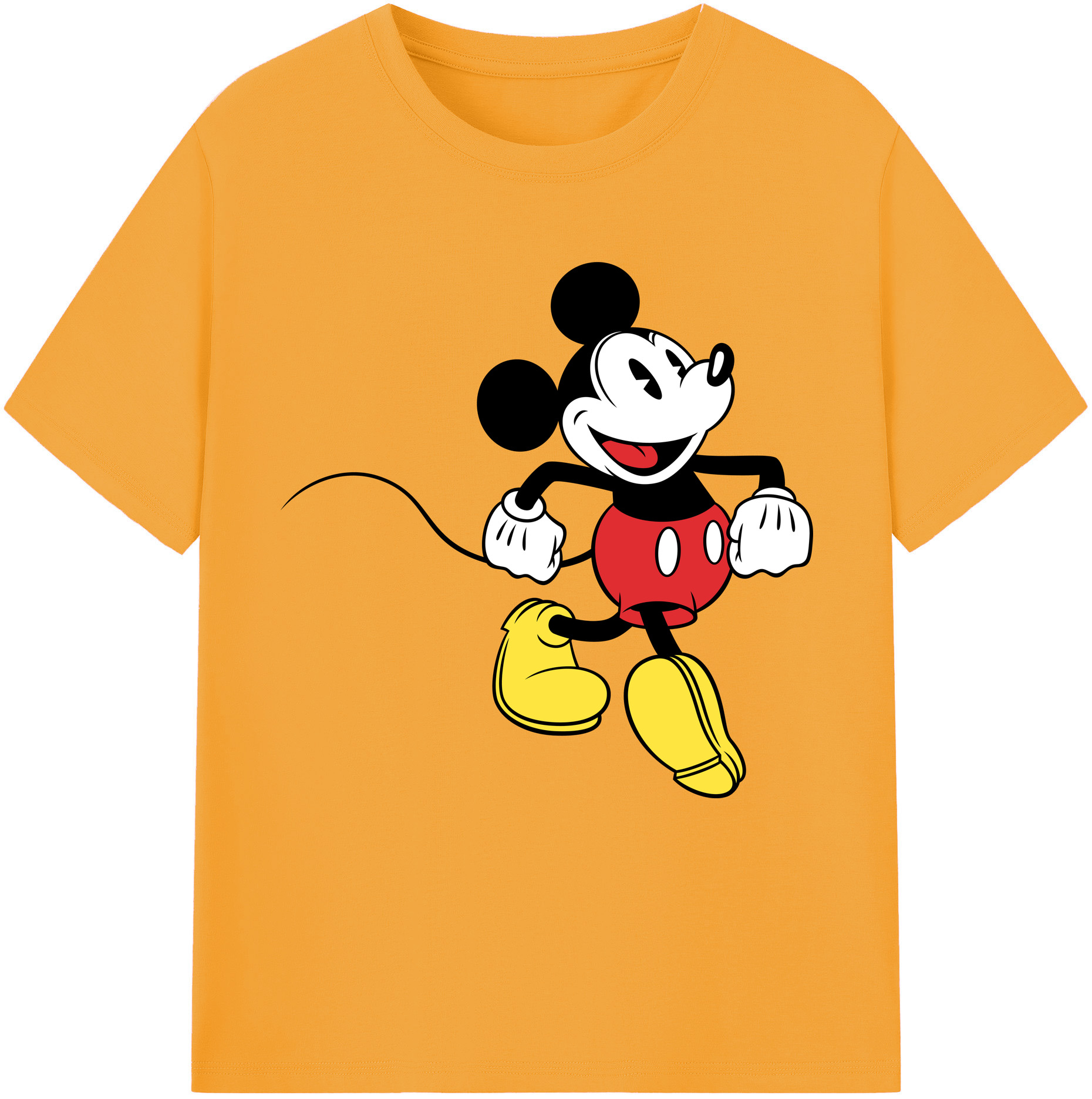 （画像用） ミッキーマウス Mickey Mouse 綿100％半袖Tシャツ（フロントプリント）