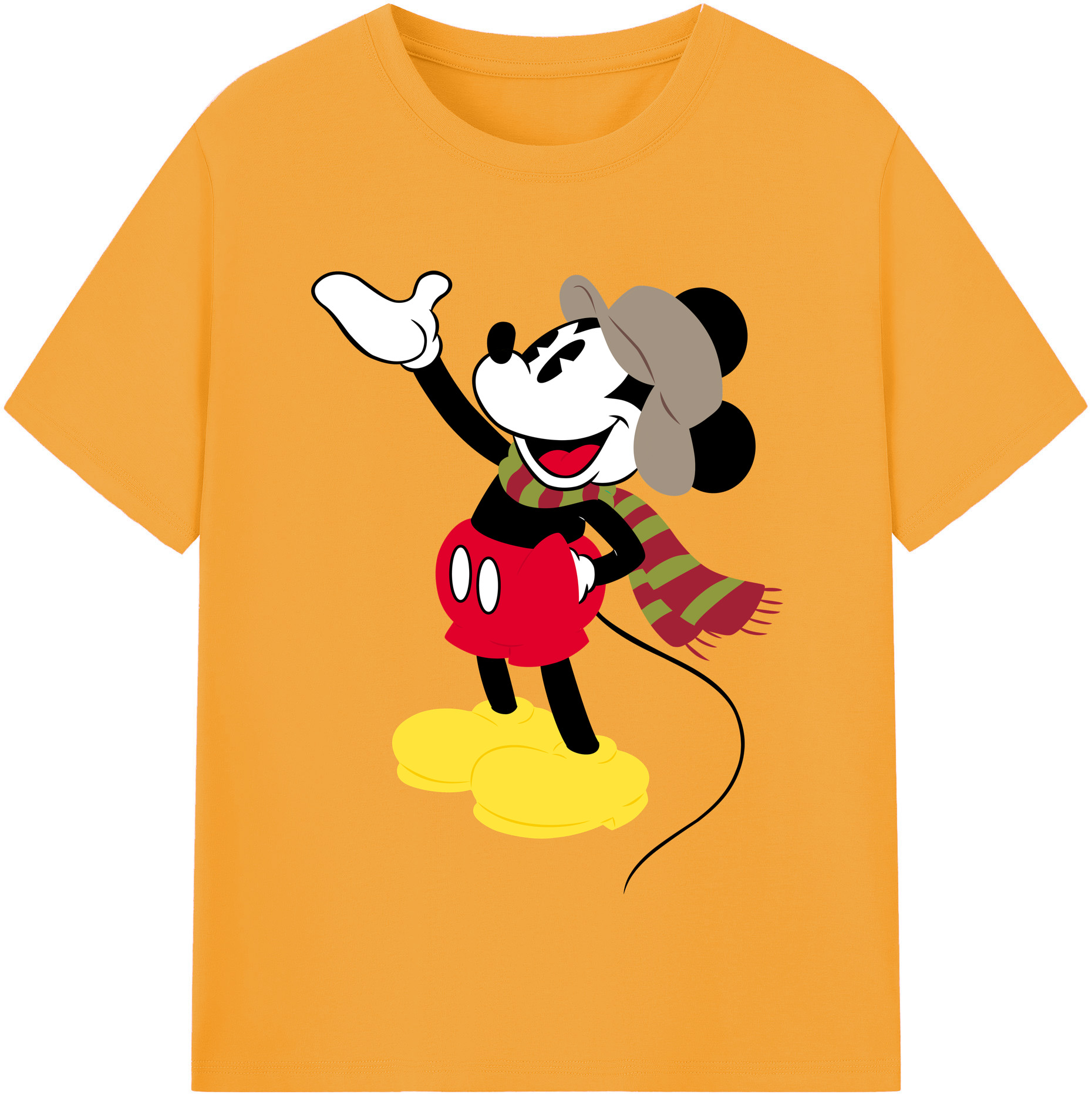 （画像用） ミッキーマウス Mickey Mouse 綿100％半袖Tシャツ（フロントプリント）