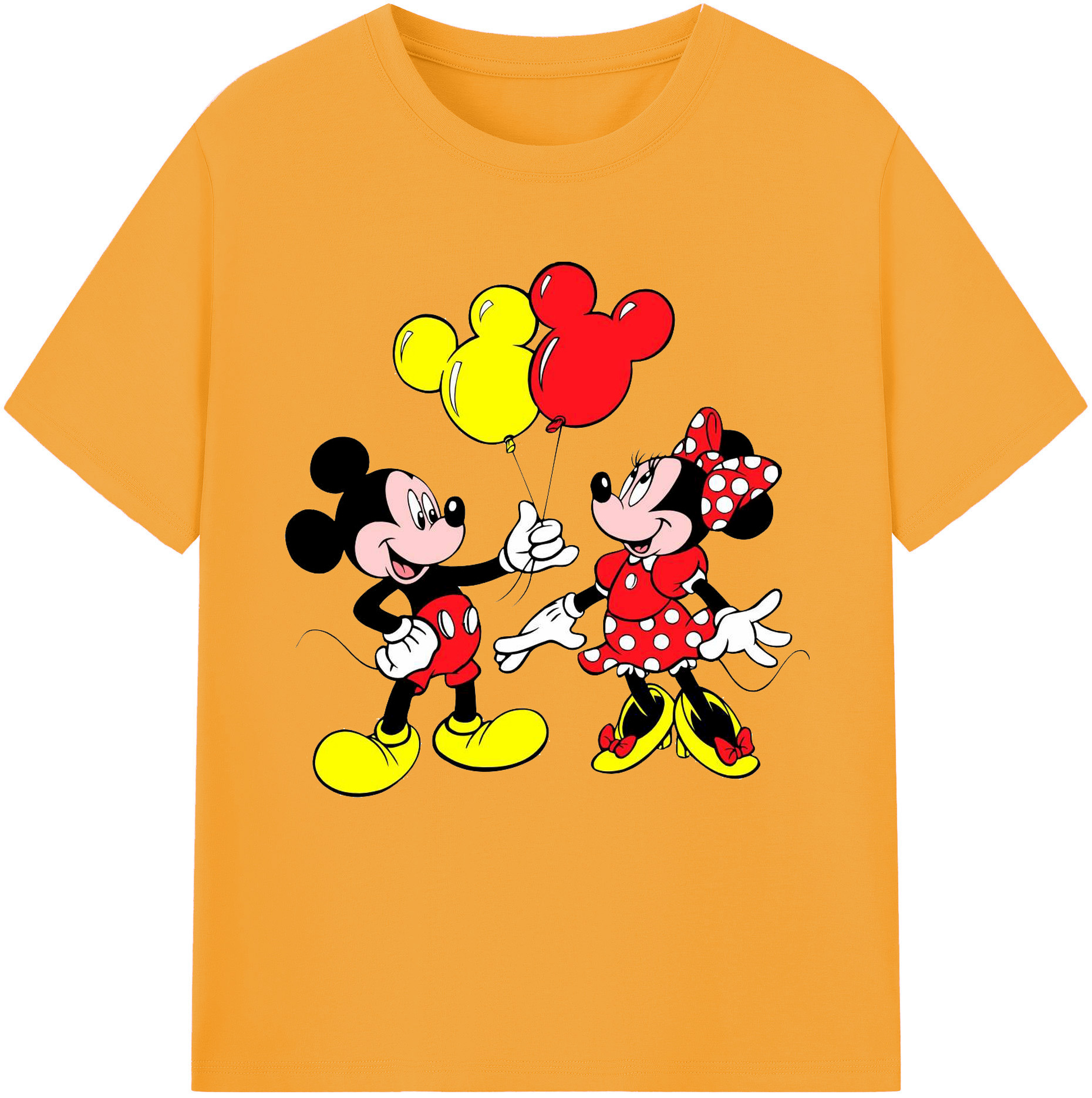 （画像用） ミッキーマウス Mickey Mouse 綿100％半袖Tシャツ（フロントプリント）
