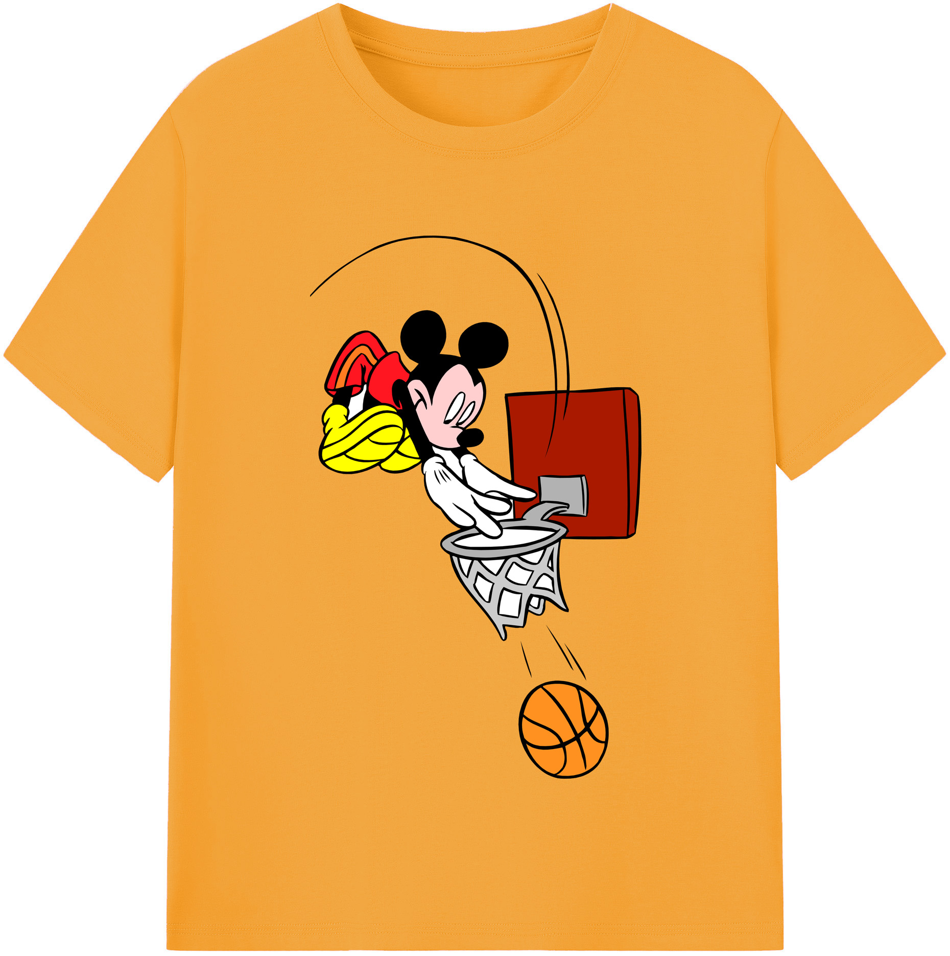 （画像用） ミッキーマウス Mickey Mouse 綿100％半袖Tシャツ（フロントプリント）