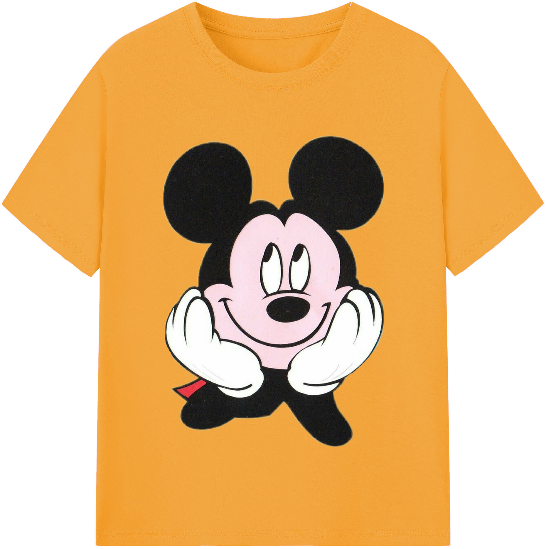 （画像用） ミッキーマウス Mickey Mouse 綿100％半袖Tシャツ（フロントプリント）