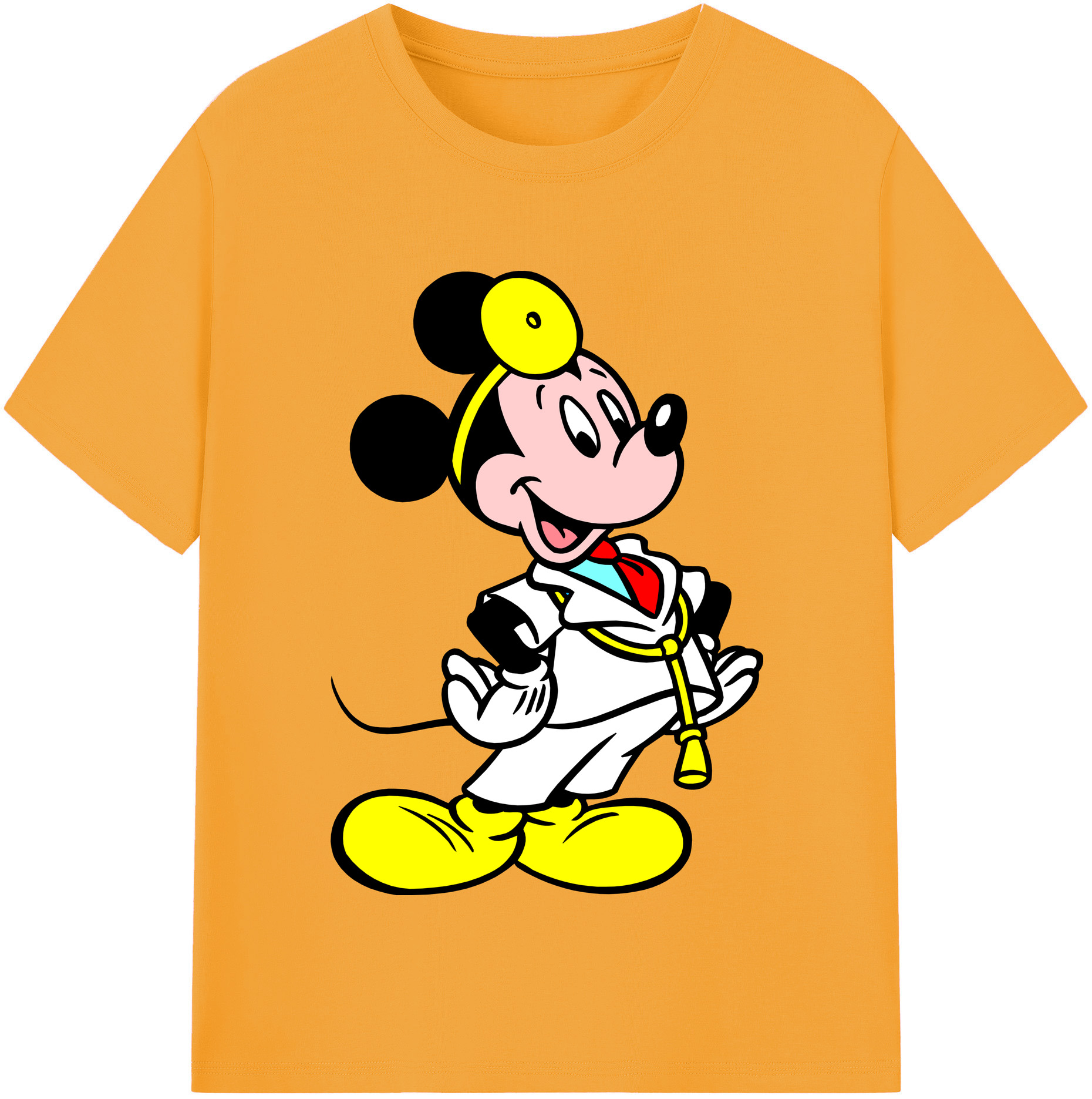 （画像用） ミッキーマウス Mickey Mouse 綿100％半袖Tシャツ（フロントプリント）