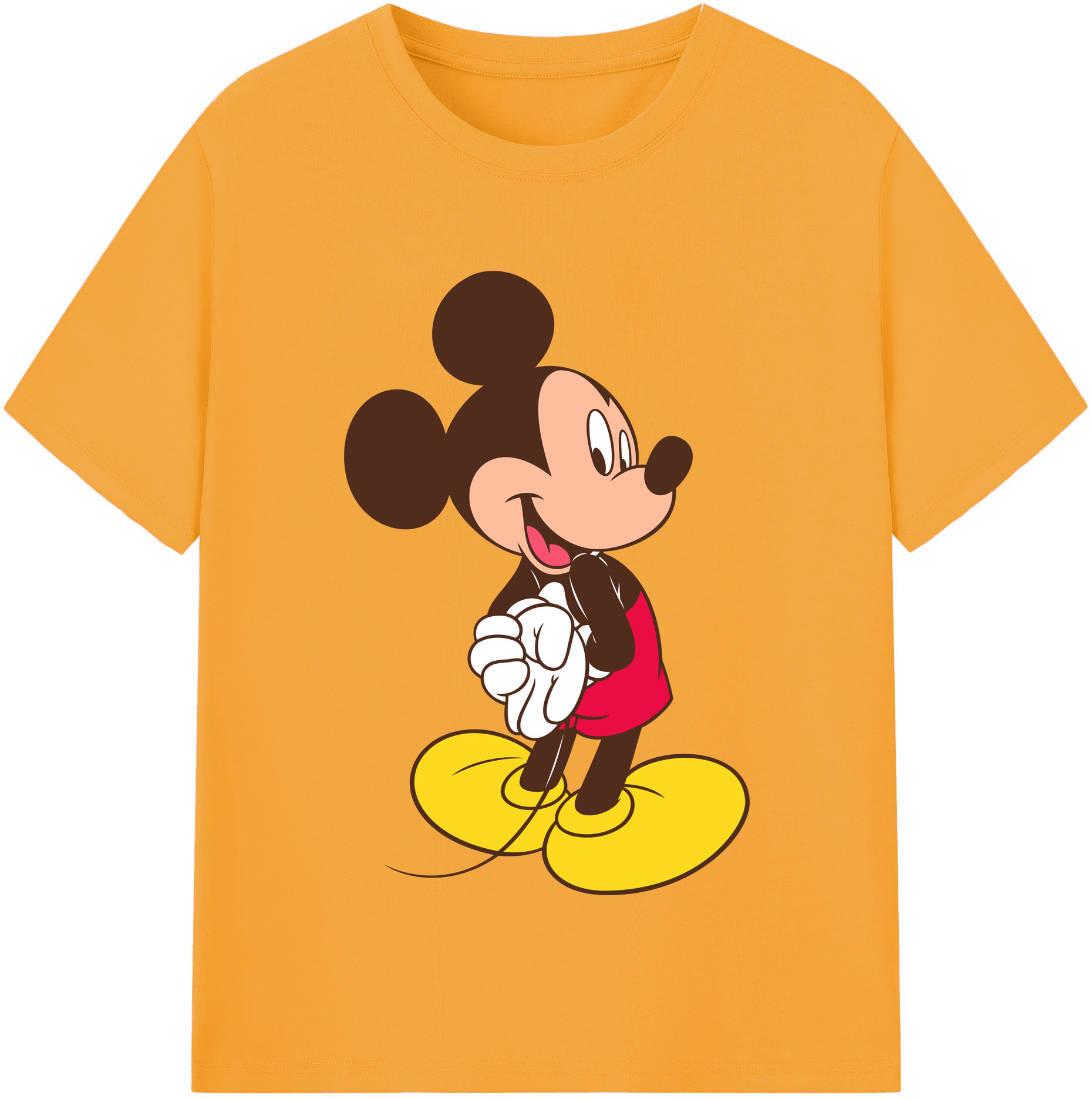 （画像用） ミッキーマウス Mickey Mouse 綿100％半袖Tシャツ（フロントプリント）