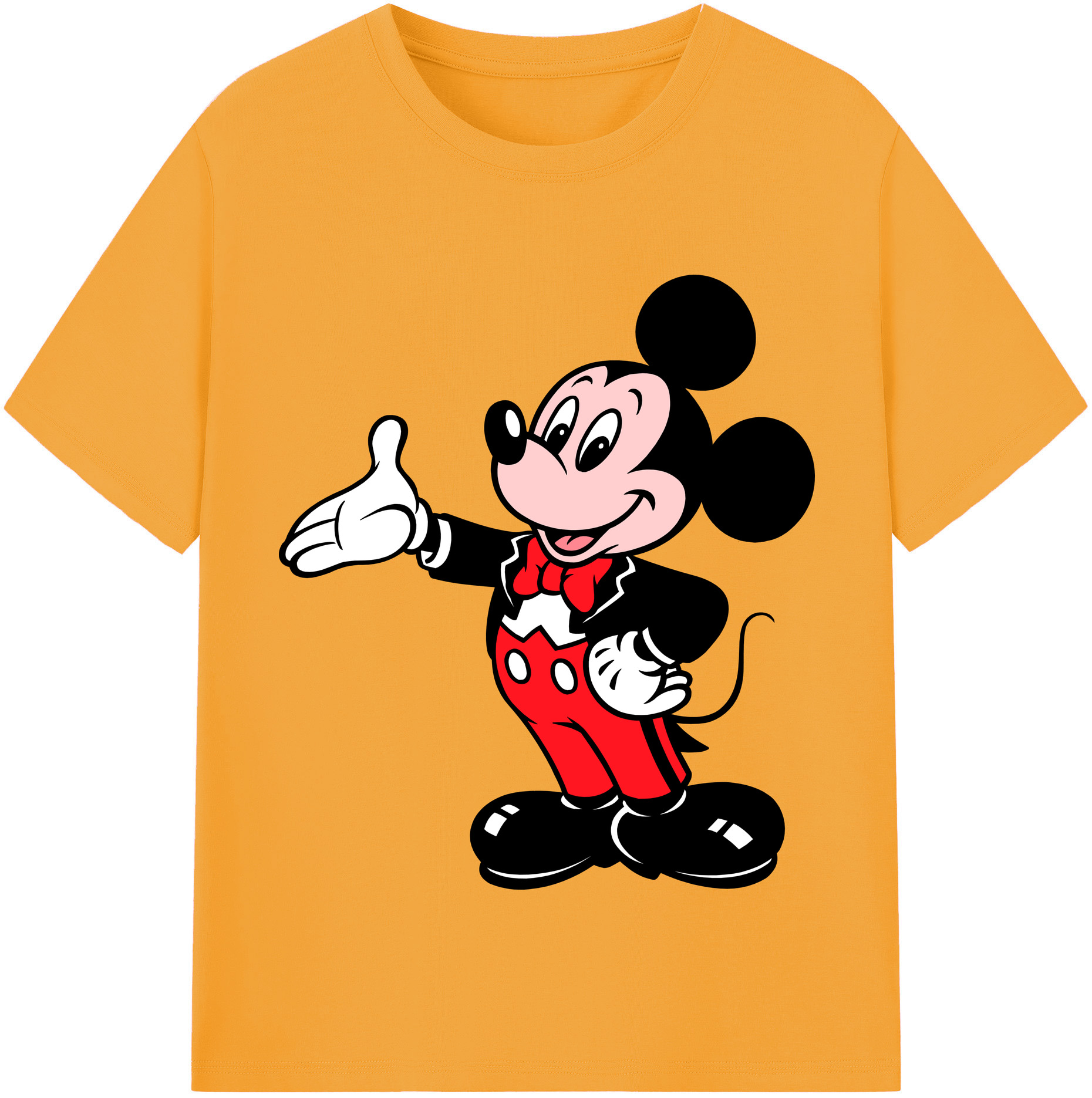 （画像用） ミッキーマウス Mickey Mouse 綿100％半袖Tシャツ（フロントプリント）