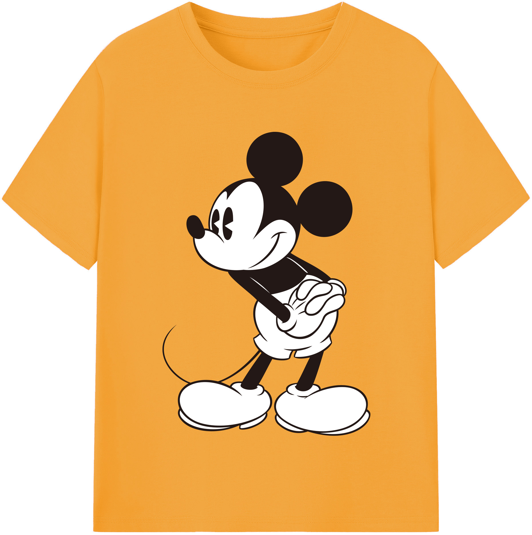 （画像用） ミッキーマウス Mickey Mouse 綿100％半袖Tシャツ（フロントプリント）