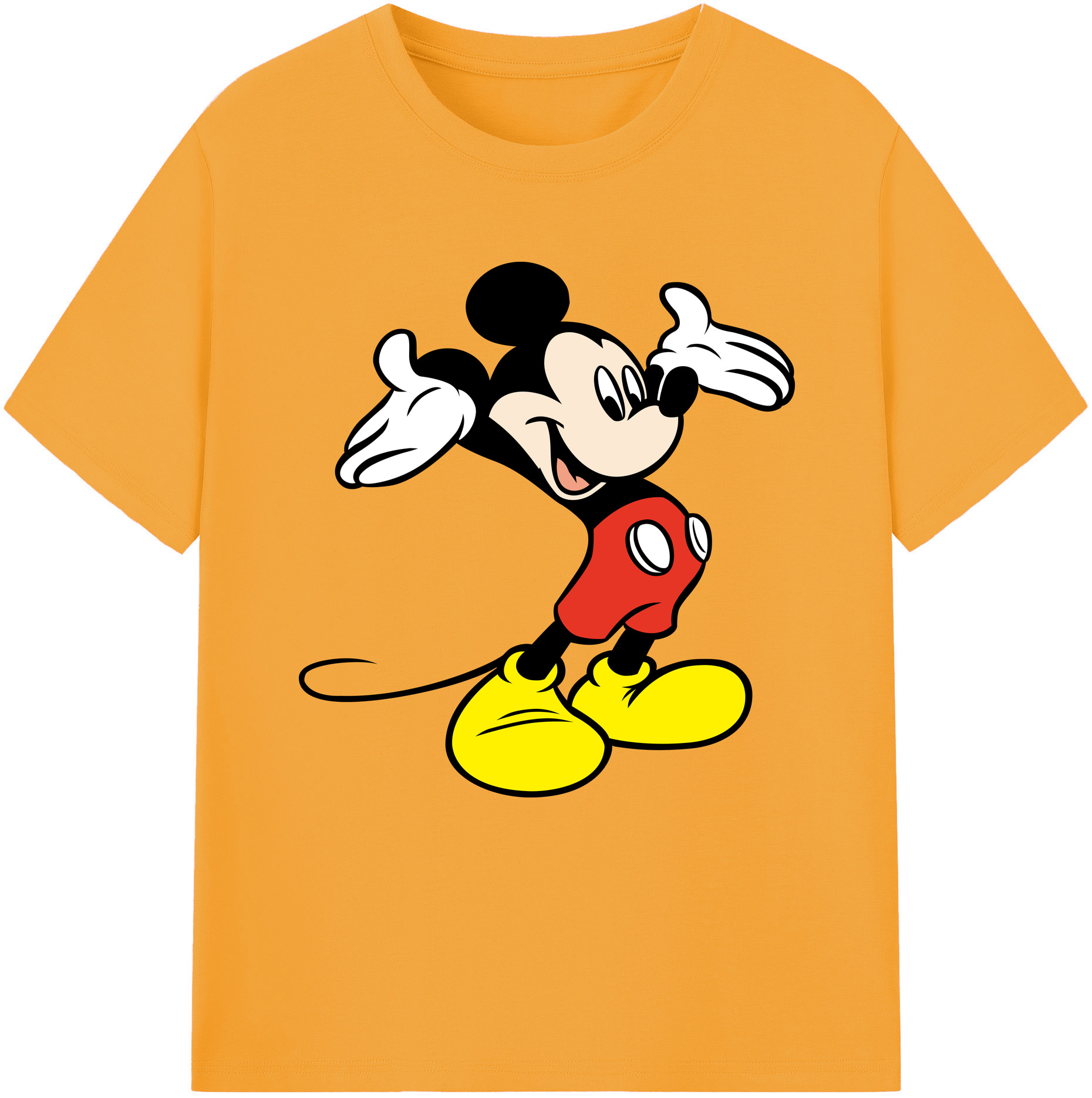 （画像用） ミッキーマウス Mickey Mouse 綿100％半袖Tシャツ（フロントプリント）