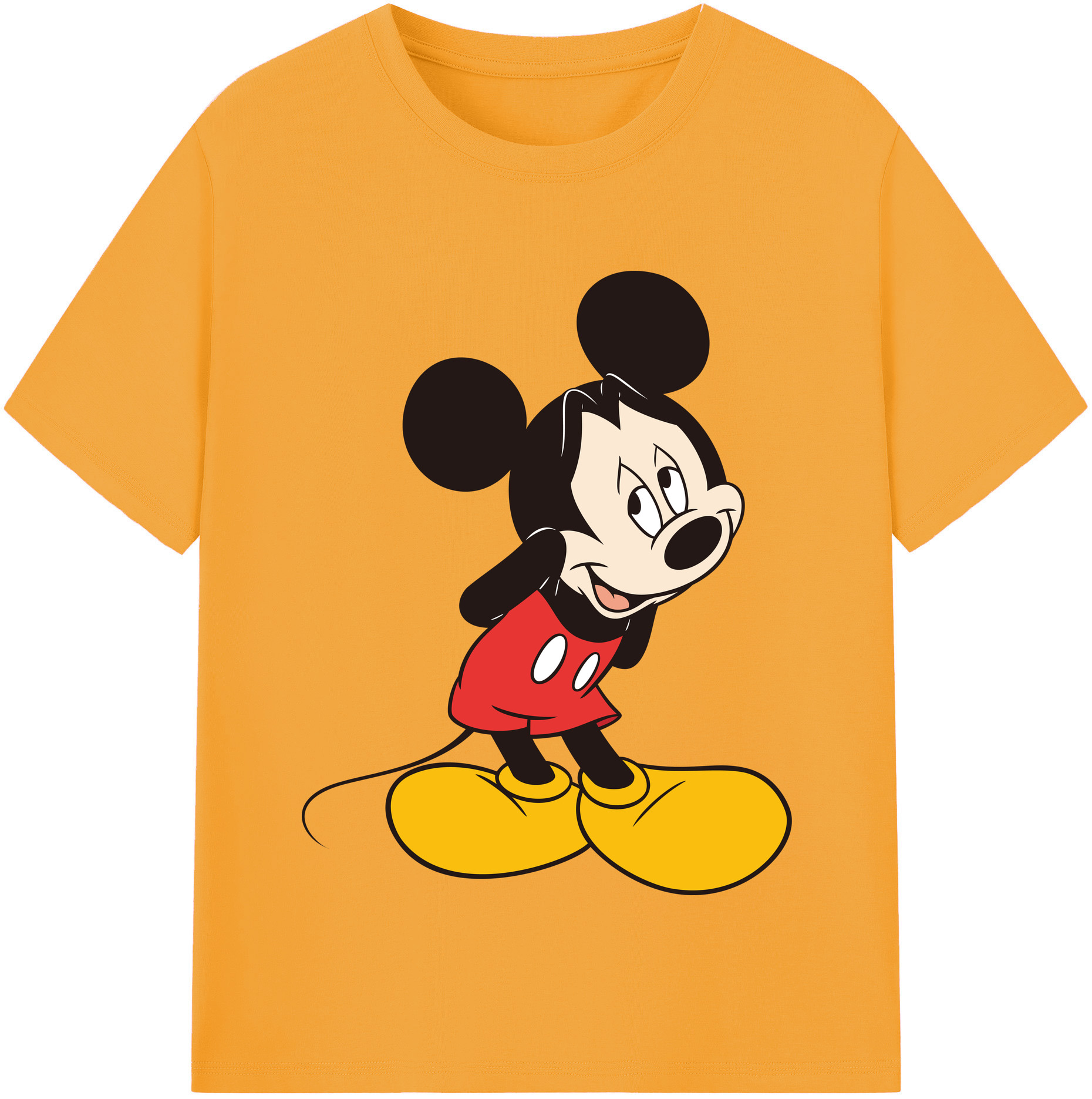 （画像用） ミッキーマウス Mickey Mouse 綿100％半袖Tシャツ（フロントプリント）